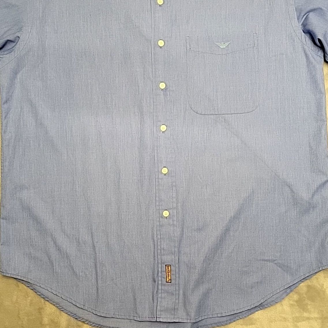 Giorgio Armani Giorgio Armani Jeans Shirt Men XL Blue Long Sleeve Button-Down Made in Italy Size US XL / EU 56 / 4 - 2 Thumbnail
