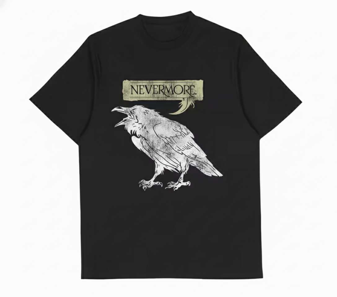 Other Y2K Street Retro Nevermore Bird High Quality Black T-Shirt Size US M / EU 48-50 / 2 - 1 Thumbnail