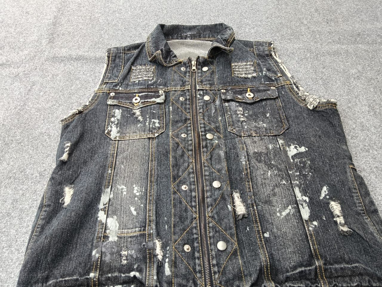 In The Attic IN THE ATTIC homme Destroyed Denim sleeveless jacket. Size US M / EU 48-50 / 2 - 2 Thumbnail