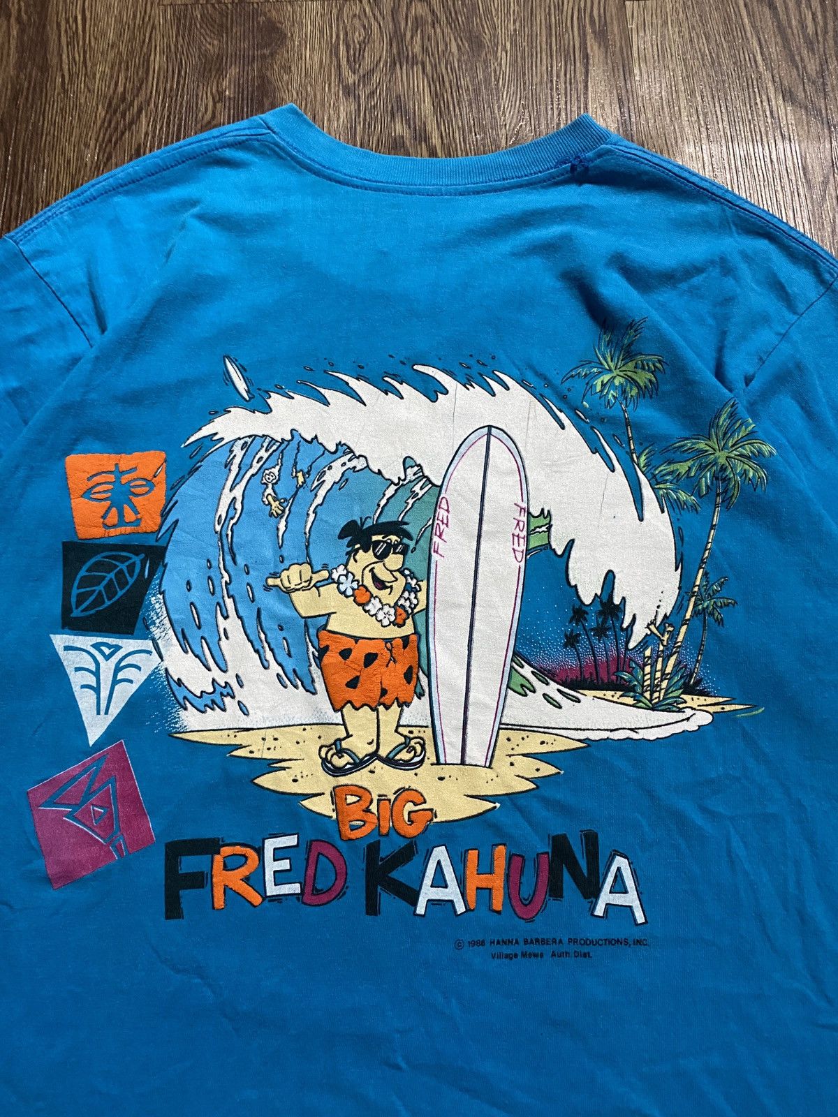 Vintage Flinstones Blue Big Fred Kahuna Vintage 1986’s Size US L / EU 52-54 / 3 - 2 Thumbnail