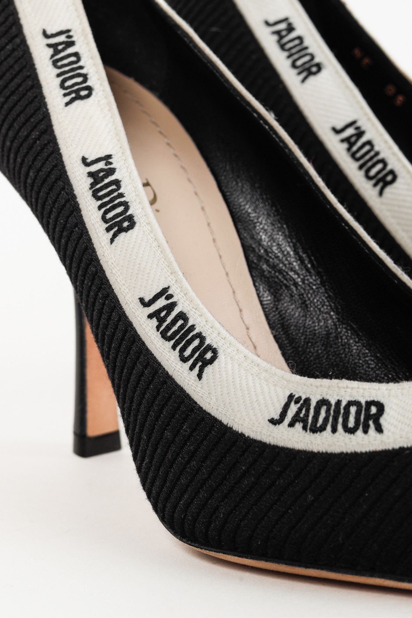 Dior Christian Dior J'ADIOR Ribbon Trim Pointed Toe Fabric Pumps Size US 5.5 / IT 35.5 - 3 Thumbnail