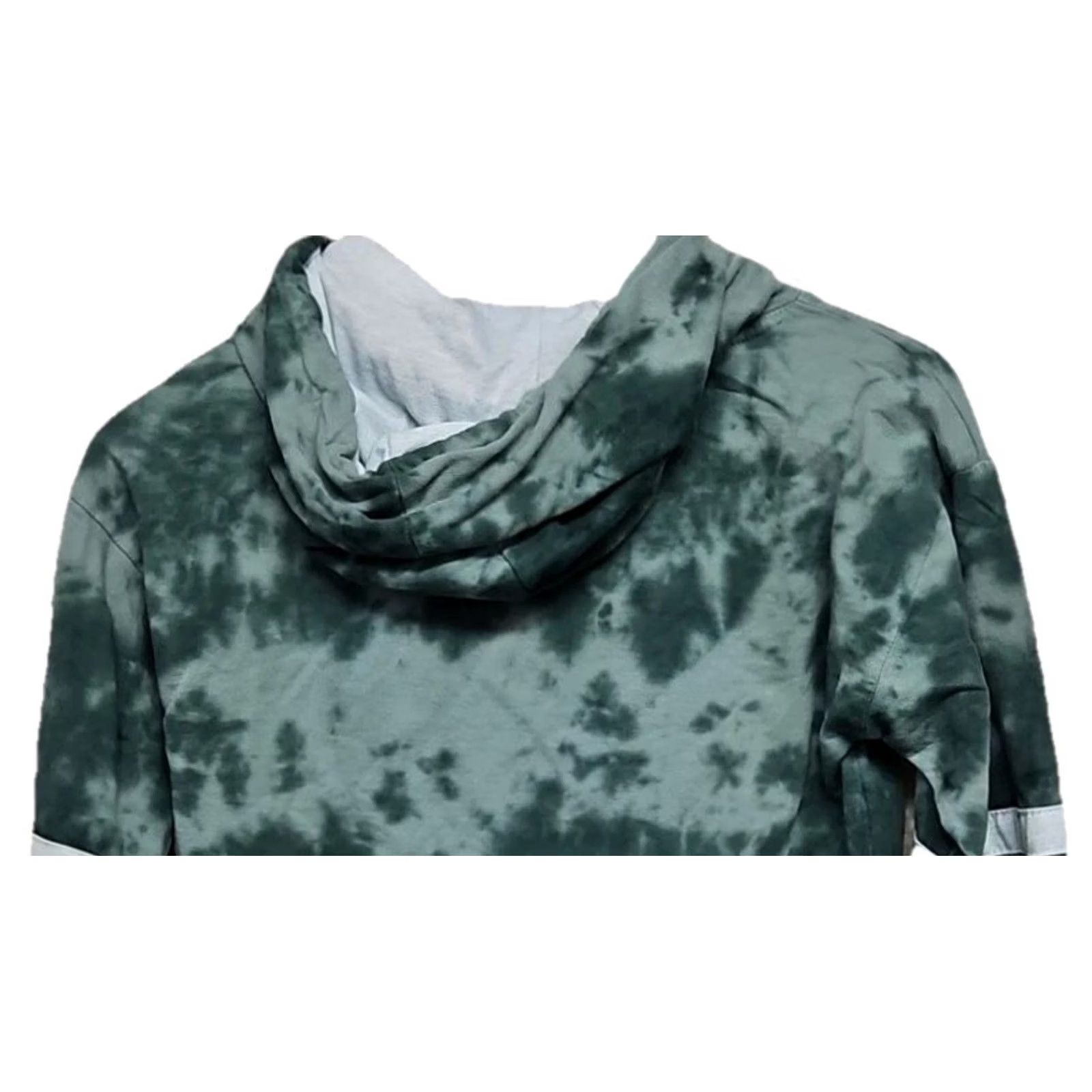 Vintage Y2K Exist Cropped Hoodie Medium Green Fairy Grunge Streetwear Acid Wash Destin Size M / US 6-8 / IT 42-44 - 5 Thumbnail