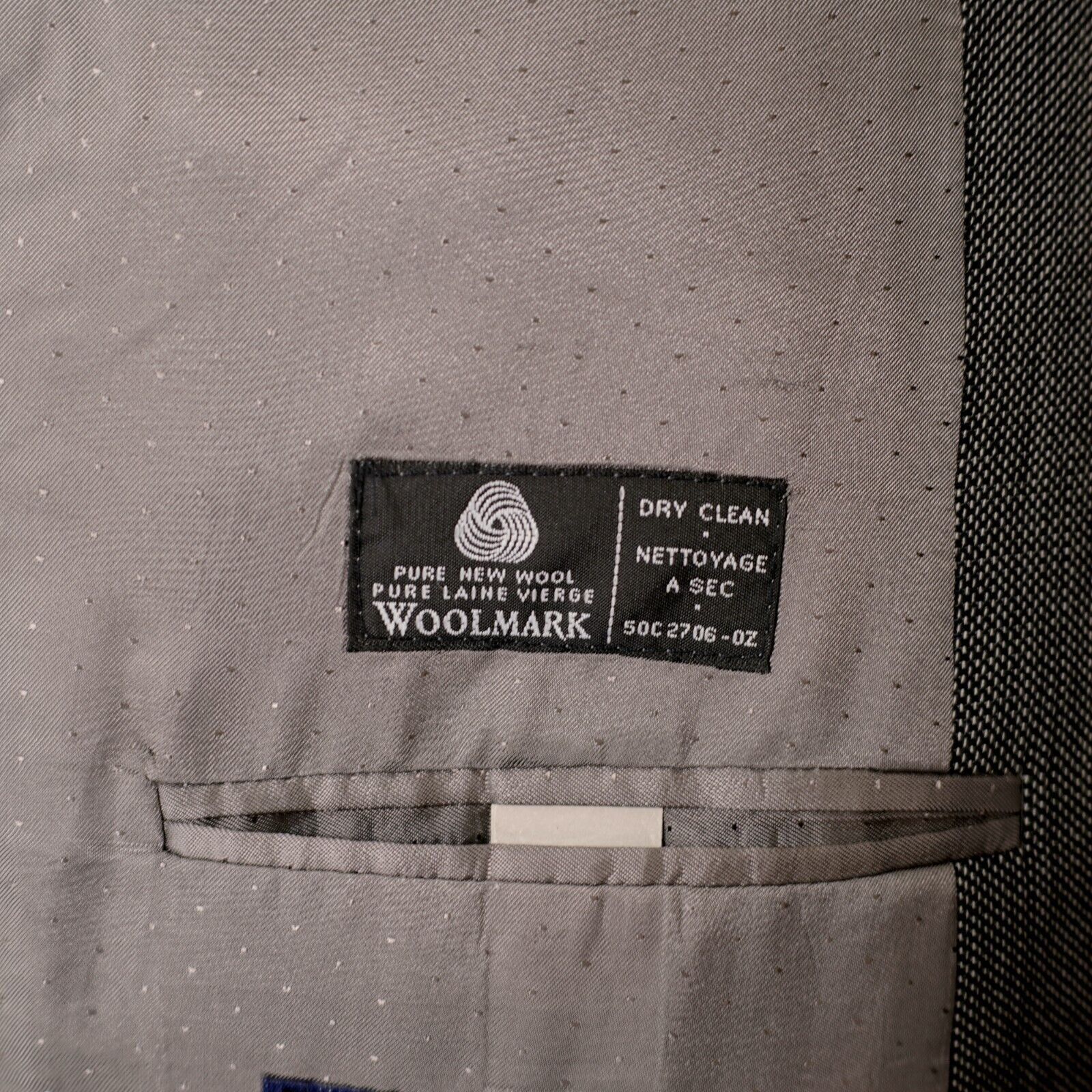 Calvin Klein Calvin Klein Lord & Taylor White Black Check Textured Wool 2 Size 44S - 11 Thumbnail