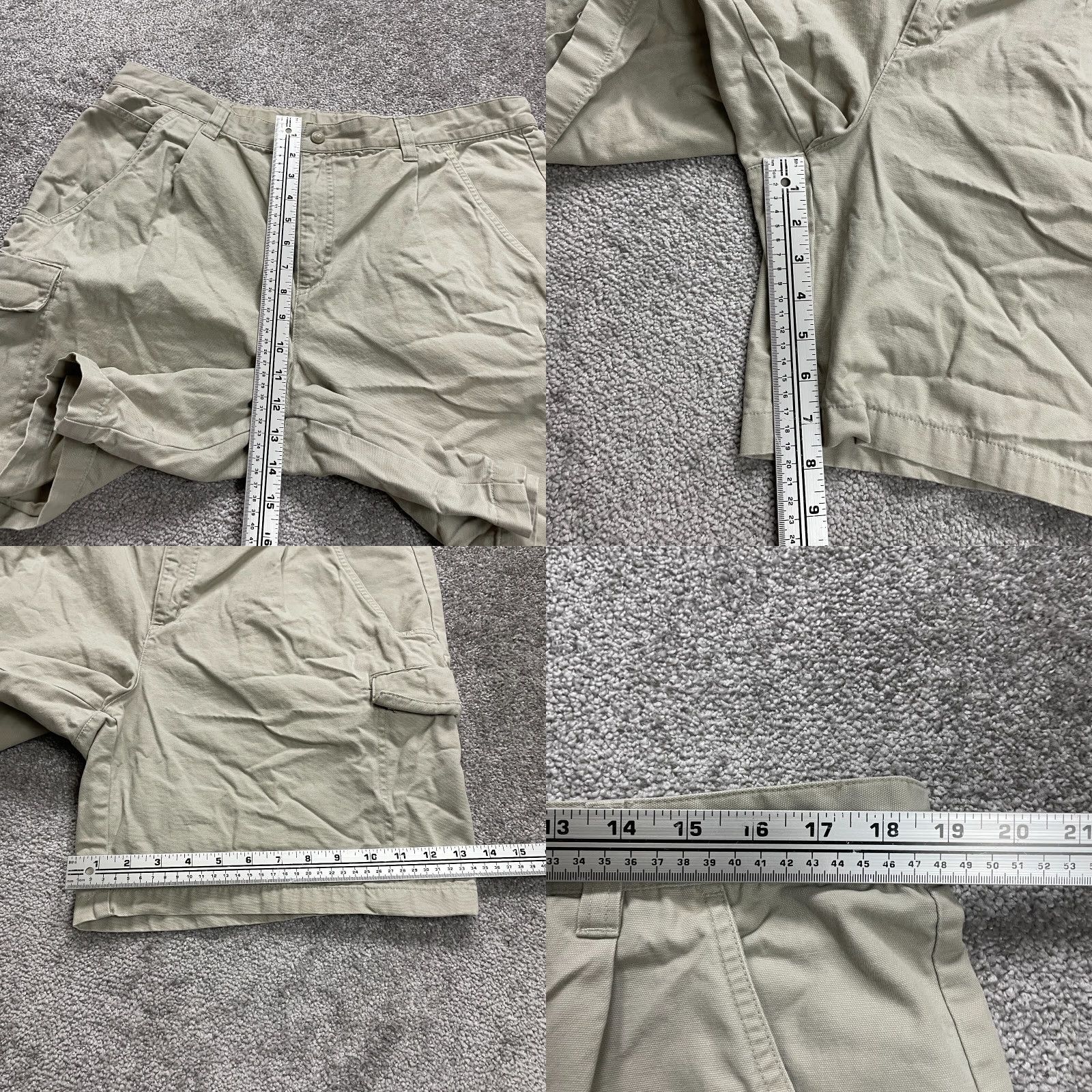 Vintage Columbia Cargo Shorts Mens 38 Beige Cotton Outdoor Fishing 38x7.5 Size US 38 / EU 54 - 8 Thumbnail