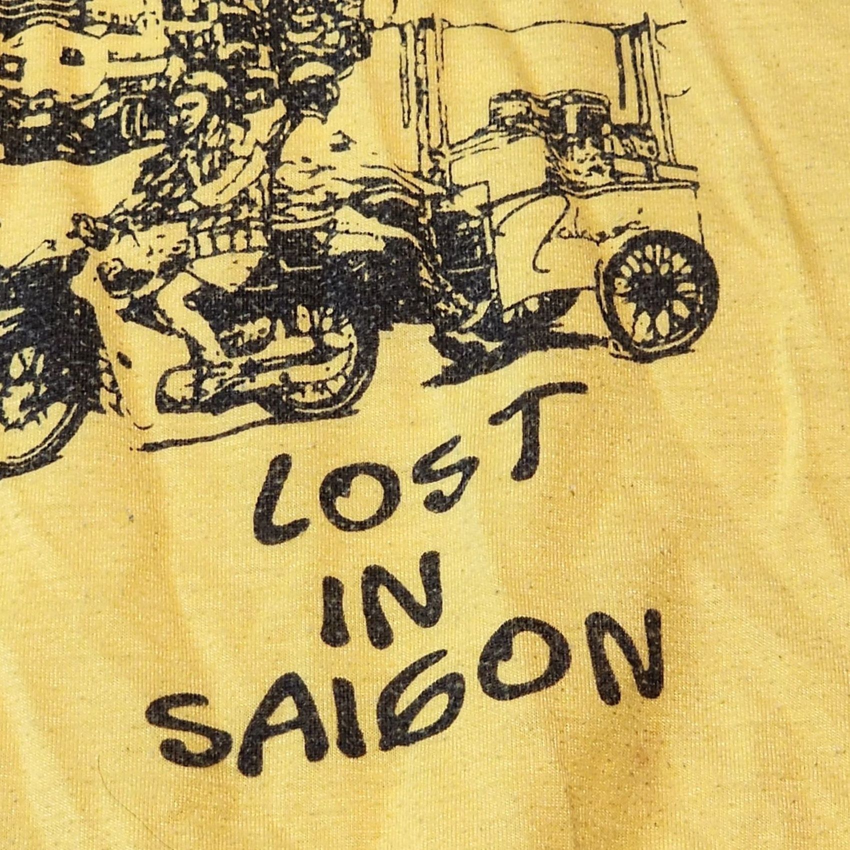 Vintage VINTAGE Lost In Saigon Tee XL Men T-Shirt 80s 90s Yellow Artwork Rare Asia Destinations Size US XL / EU 56 / 4 - 7 Thumbnail