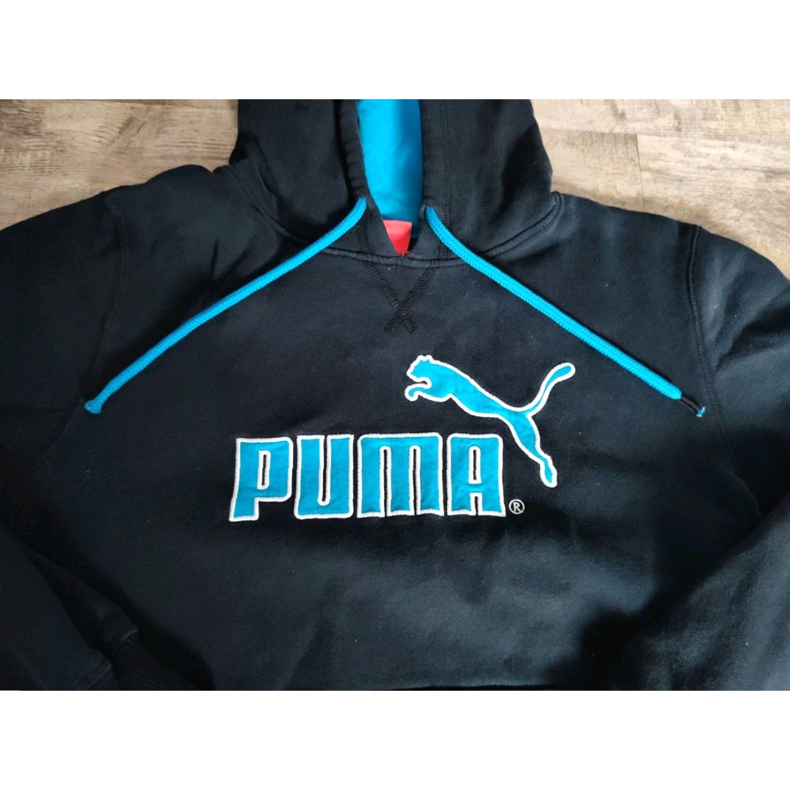 Puma PUMA Sport Lifestyle Hoodie Men's Size M Black Long Sleeve Drawstring Graphic Print Size US M / EU 48-50 / 2 - 3 Thumbnail
