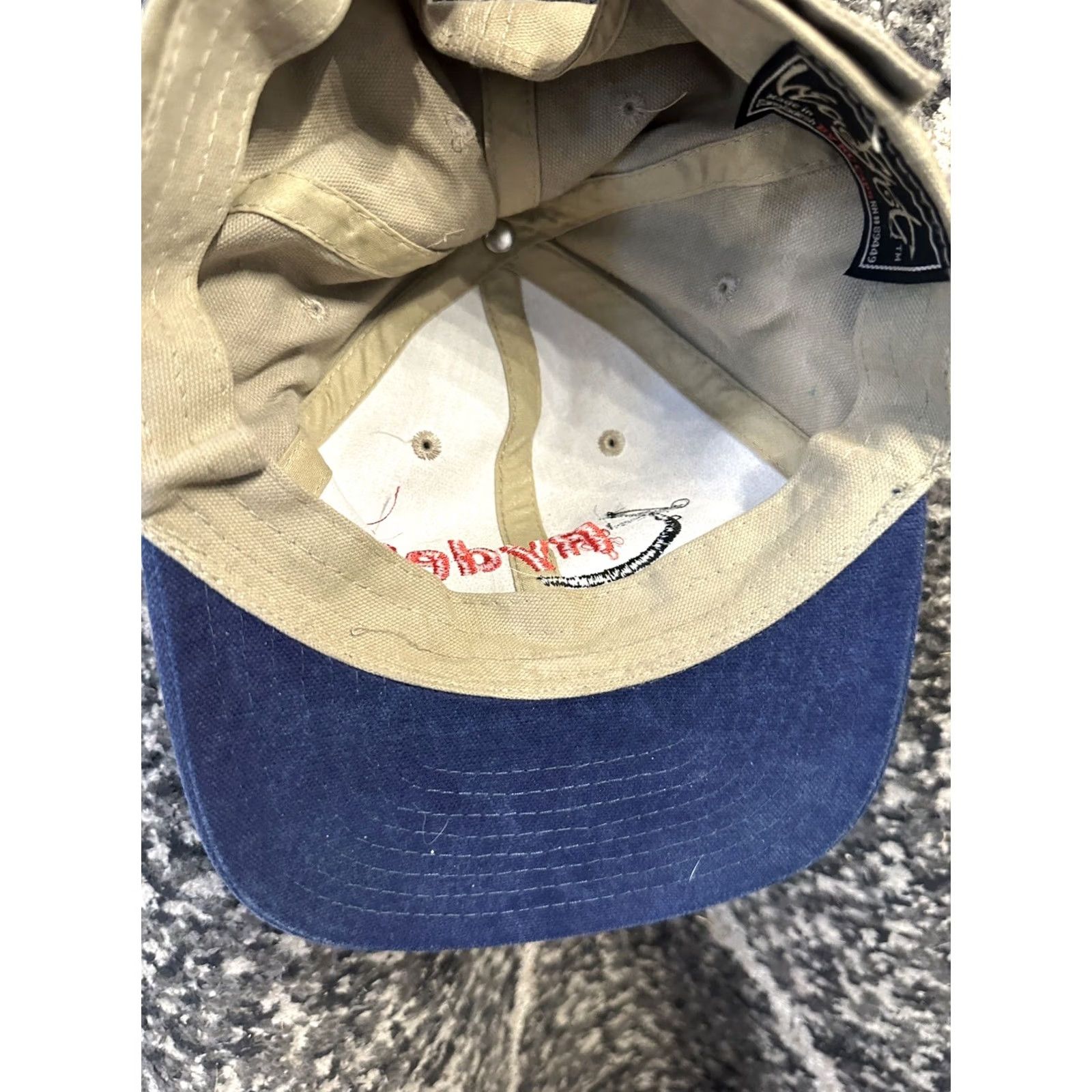 Vintage VINTAGE Headshot Ryder Strap Back Adjustable Hat Blue Corduroy Baseball Cap Men Adjustable Size ONE SIZE - 4 Thumbnail