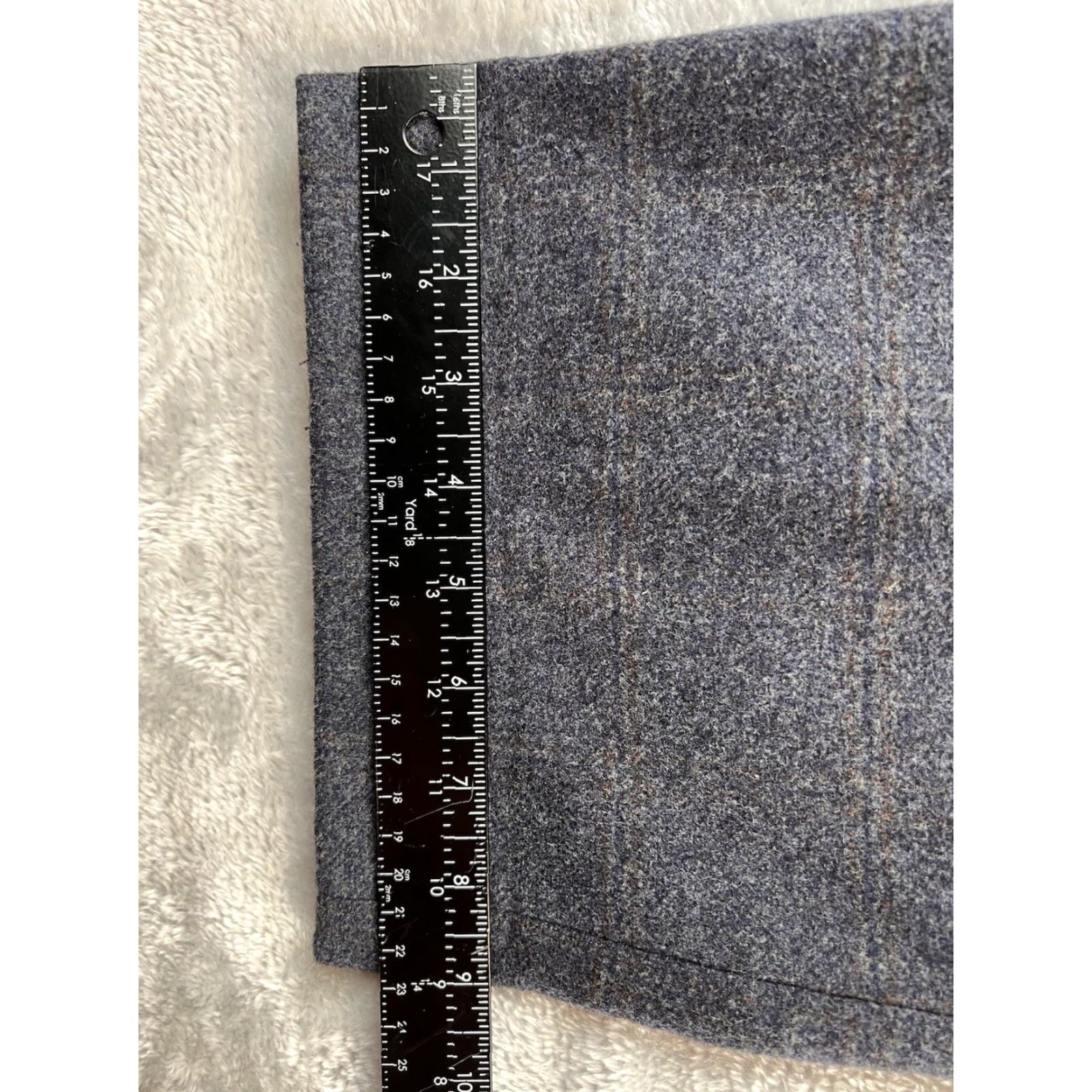 Joseph Abboud VINTAGE Joseph Abboud Pants Mens 33 Regular Wool Plaid Gray 90s Preppy Dress Front Zipper Button Cadet Gray Possible 27.5 Inseam Mens Size US 33 - 6 Thumbnail