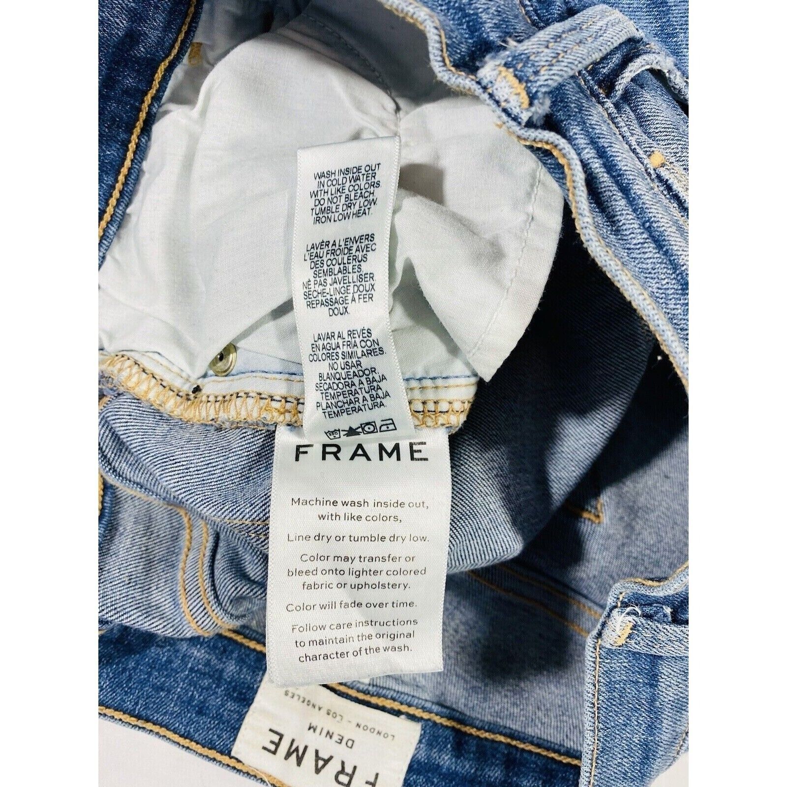 Frame FRAME Le High Skinny Jeans Womens Size 27 Raw Frayed Angle R Size 27" / US 4 / IT 40 - 9 Thumbnail