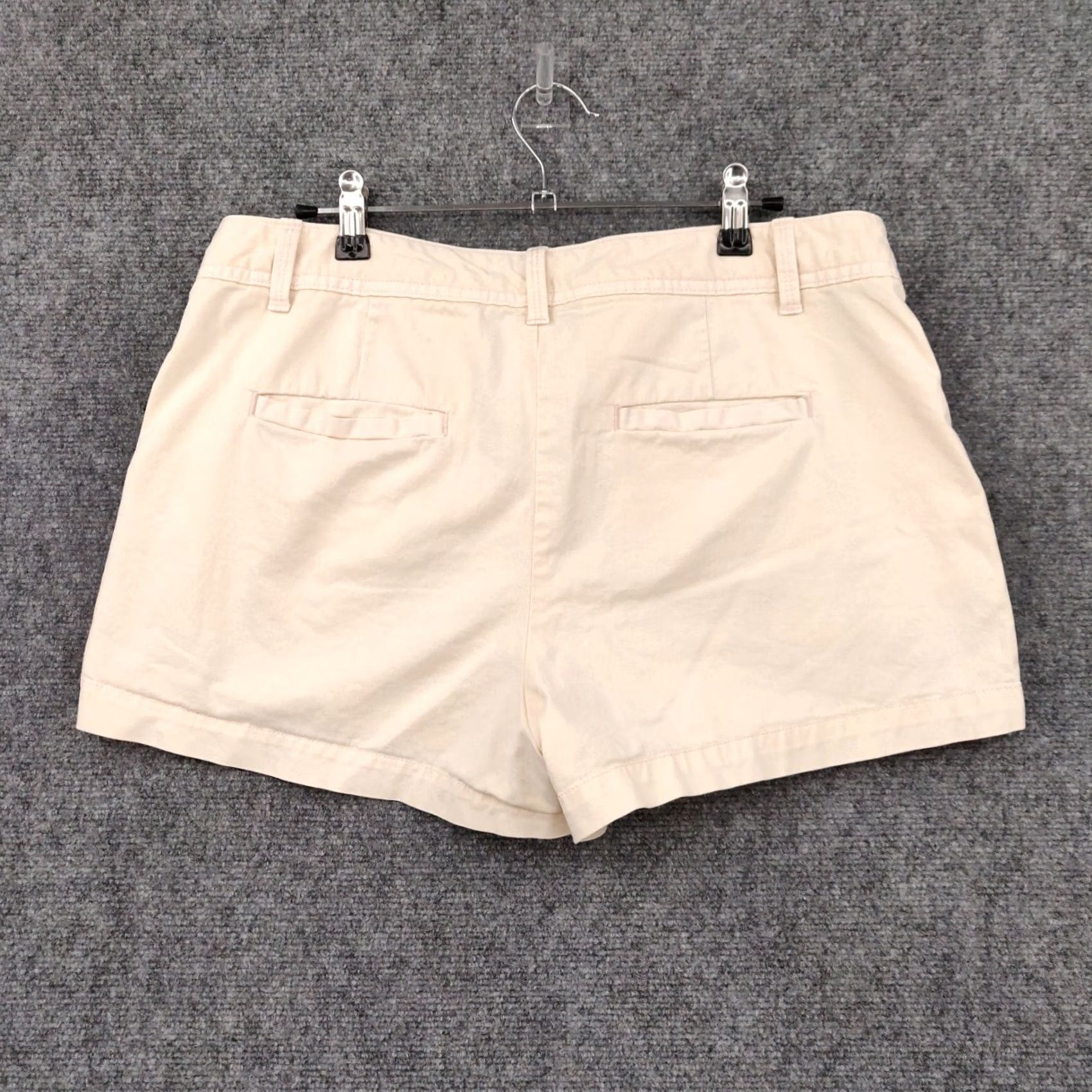 Gap Gap Womens Shorts Beige Hot Pants Flat Front Cotton Blend Pockets Size 4 Size 24" / US 00 / IT 34 - 2 Thumbnail