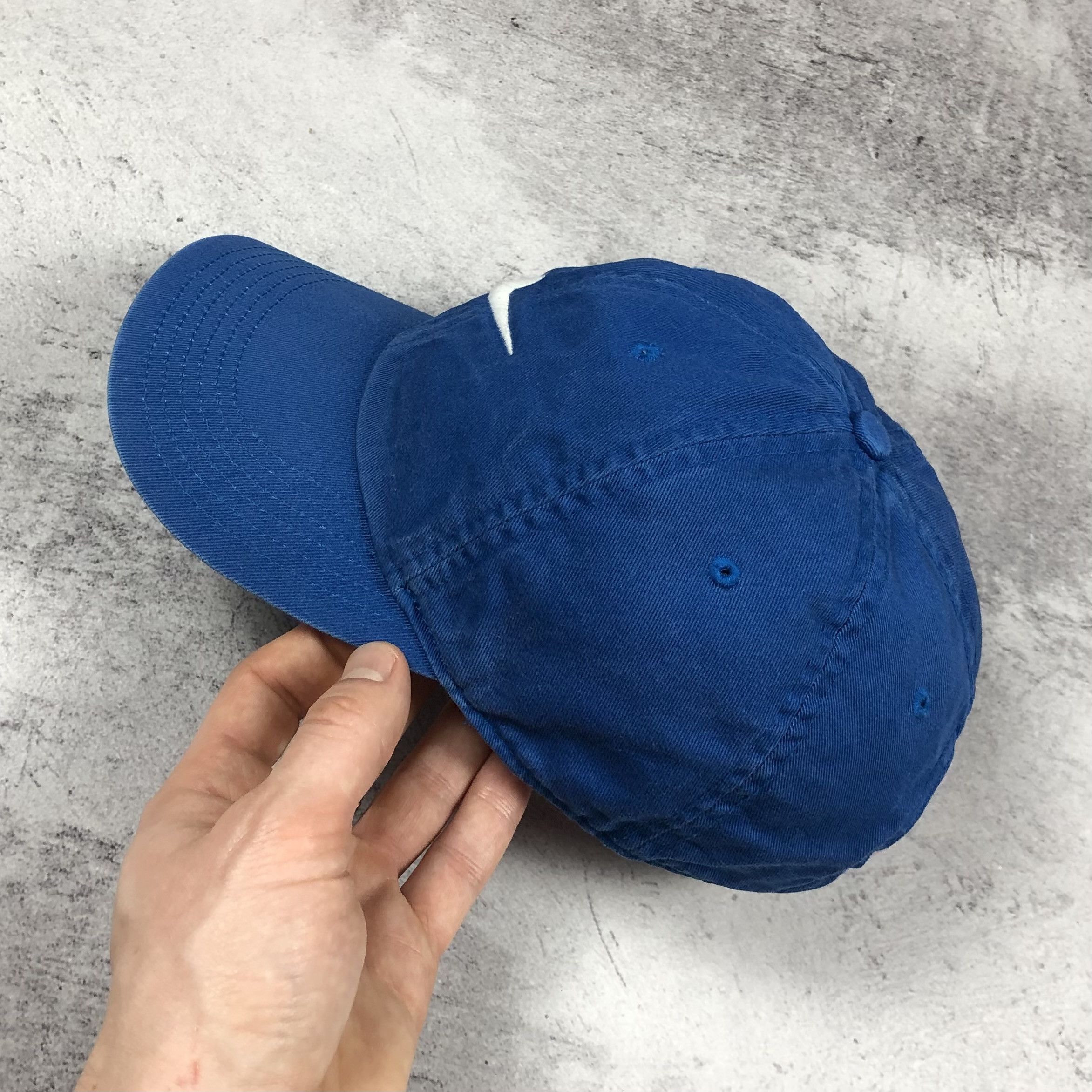 Nike Y2K Vintage Nike Swoosh Centre Logo Blue Cap hype Size ONE SIZE - 4 Thumbnail