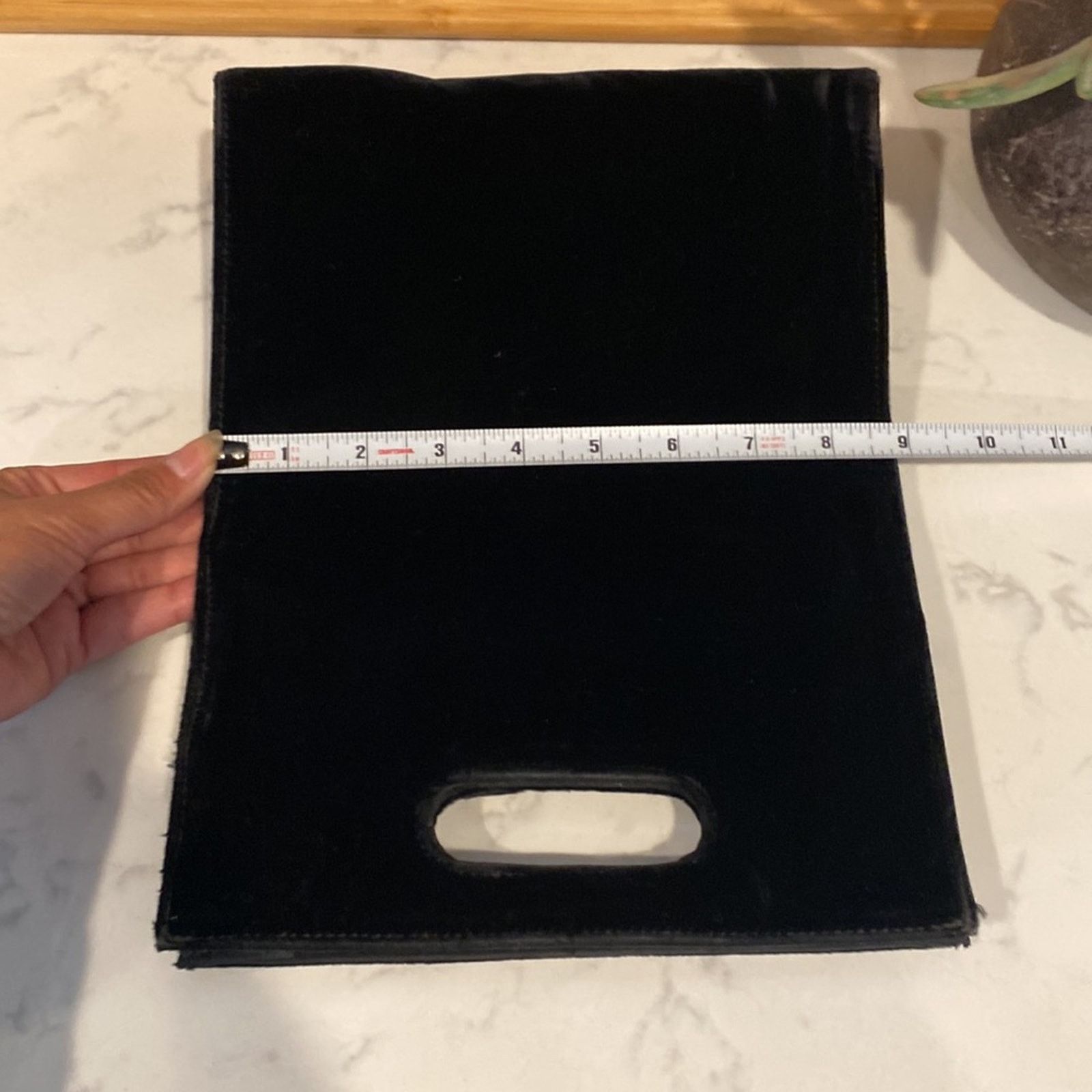 Other Enzo Angiolini Black Velvet Clutch Handle Handbag chic Size ONE SIZE - 11 Thumbnail