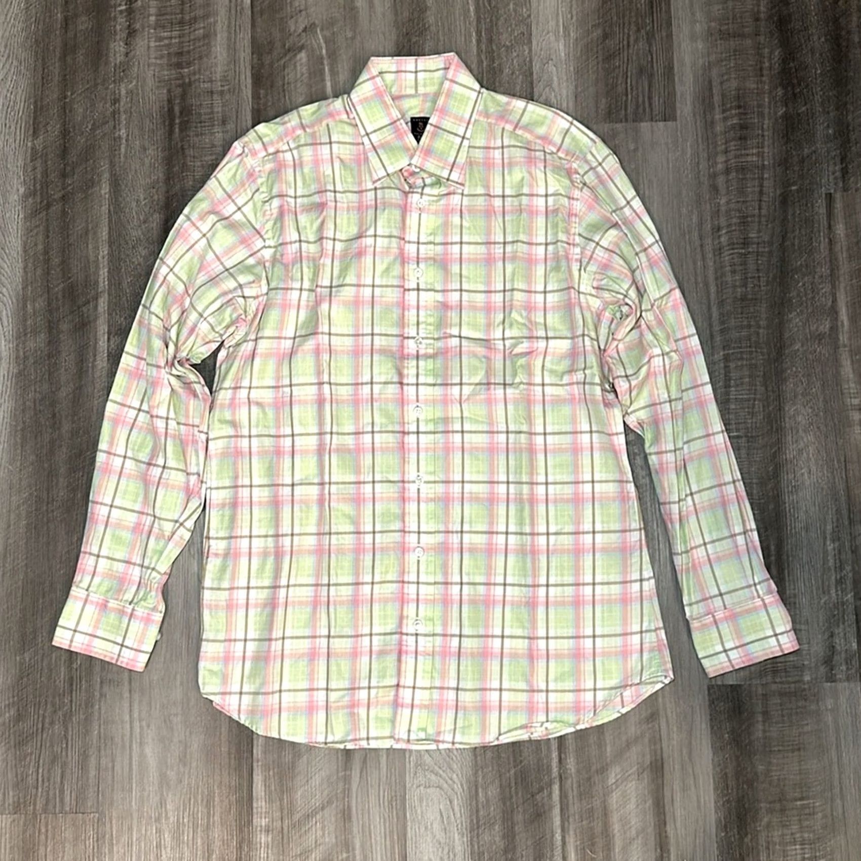 Robert Talbott Robert Talbott Estate Button-Up Shirt Long Sleeve L Mens Green Plaid Size US L / EU 52-54 / 3 - 2 Thumbnail