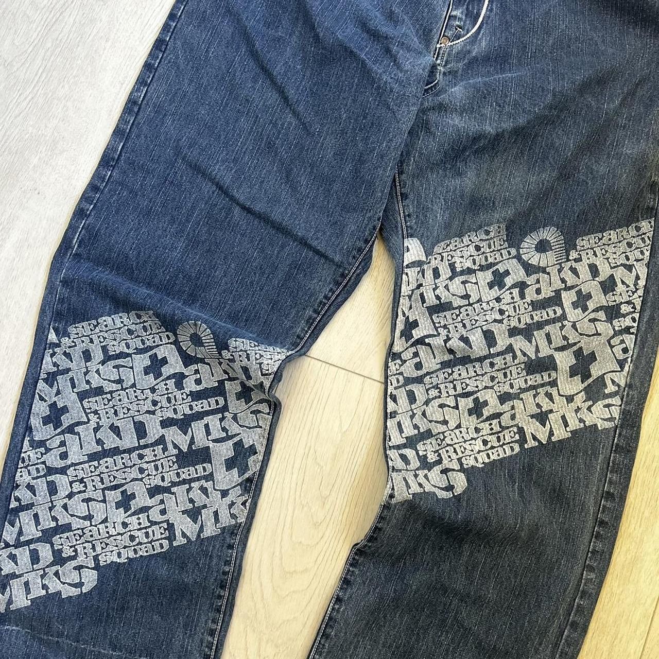 Akademiks Y2k baggy embroidered jeans Size US 36 / EU 52 - 3 Thumbnail