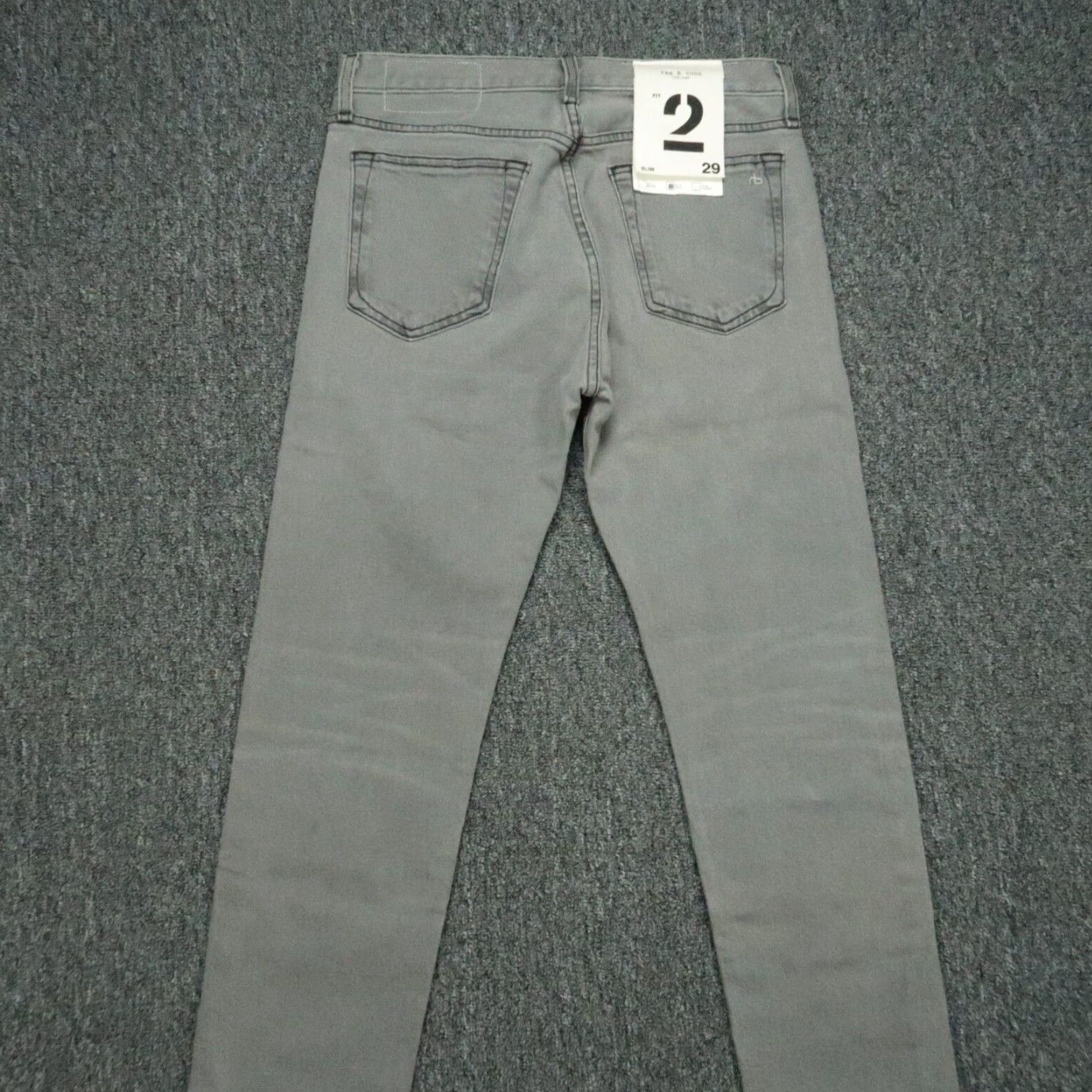 Rag & Bone rag & bone Jeans Men 29x30 Gray Greyson Fit Slim Denim 5-Pocket NWT 29 Waist Regular Pants Womens? Size US 29 - 6 Thumbnail