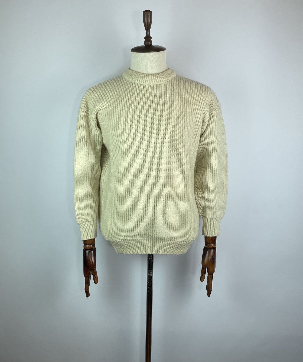 Barbour Vintage Men's Barbour Fishermans Knit Pure New Wool Sweater Size US S / EU 44-46 / 1 - 2 Thumbnail