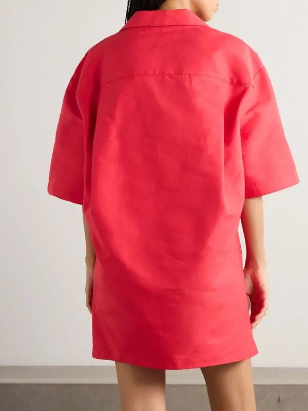 Marni o1w1db10426 Oversized Embroidered Mini Dress in Red Size S / US 4 / IT 40 - 3 Thumbnail