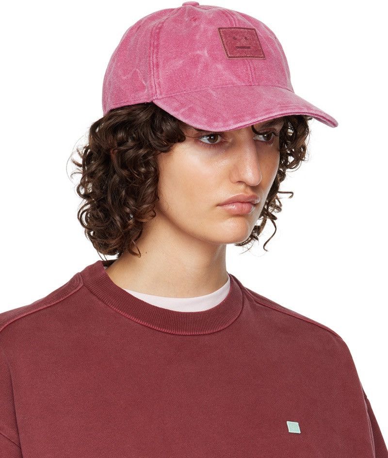 Acne Studios 🔥Acne Studios Pink Faded Canvas Heavy Leather Patch Cap Size ONE SIZE - 3 Thumbnail
