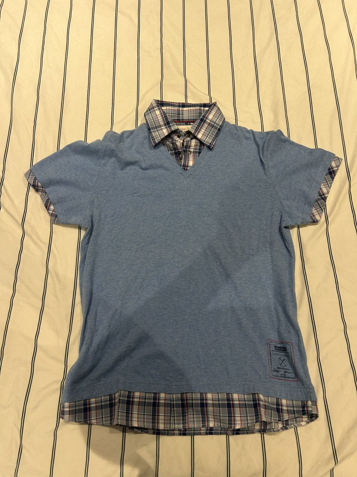Jack & Jones VINTAGE 2000s Denim T shirt jack jones layered t shirt Size US S / EU 44-46 / 1 - 3 Thumbnail