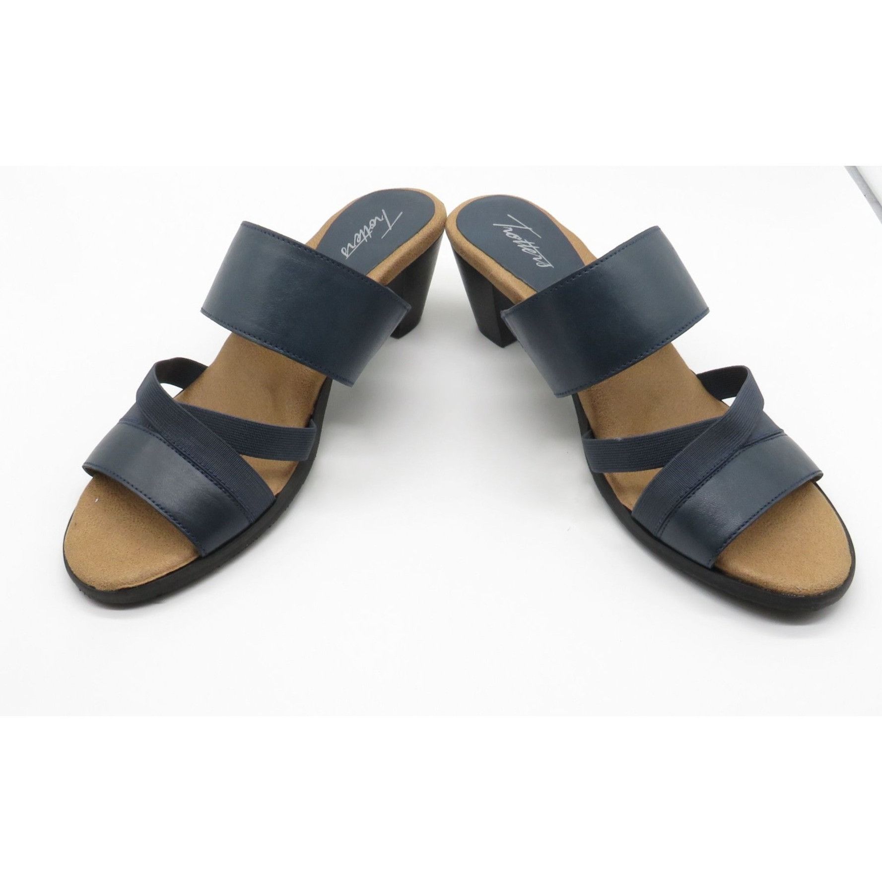 Other Trotters Womens Navy Blue Heeled Sandals 10 Leather Upper NE Size US 10 / IT 40 - 2 Thumbnail