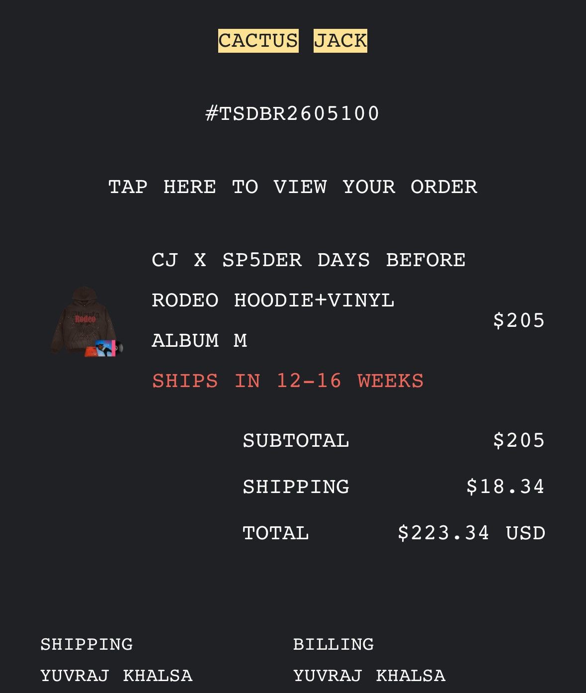 Sp5der × Travis Scott TRAVIS SCOTT X SP5DER WORLDWIDE DAYS BEFORE RODEO HOODIE Size US M / EU 48-50 / 2 - 6 Thumbnail
