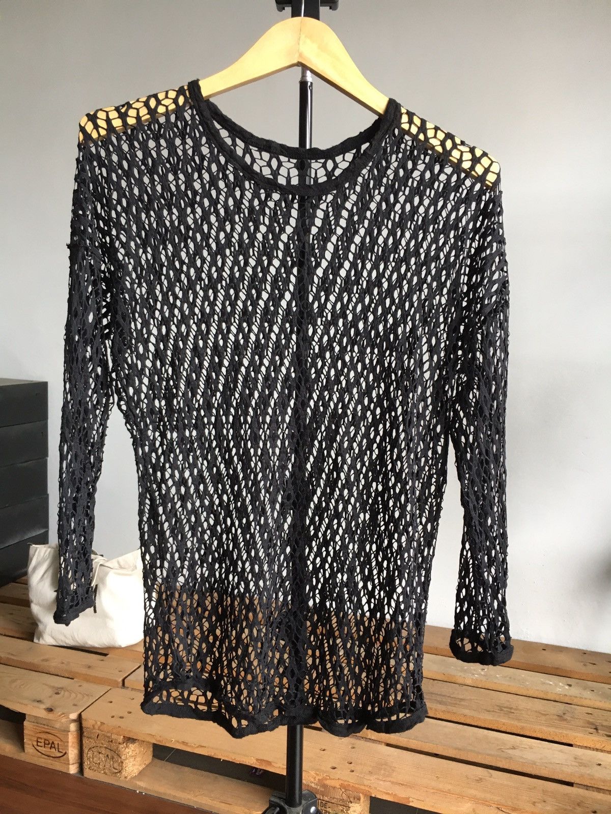 If Six Was Nine × Japanese Brand × Le Grande Bleu (L.G.B.) Y2K black fishnet longsleeve Size M / US 6-8 / IT 42-44 - 2 Thumbnail