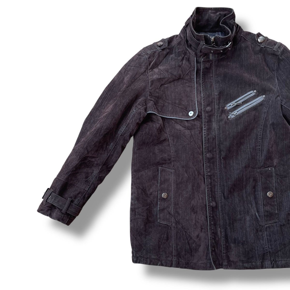 If Six Was Nine 🇯🇵 ROUSHATTE BUTTON UP FULL ZIP CORDUROY PUNK GOTHIC JACKET Size US L / EU 52-54 / 3 - 6 Thumbnail