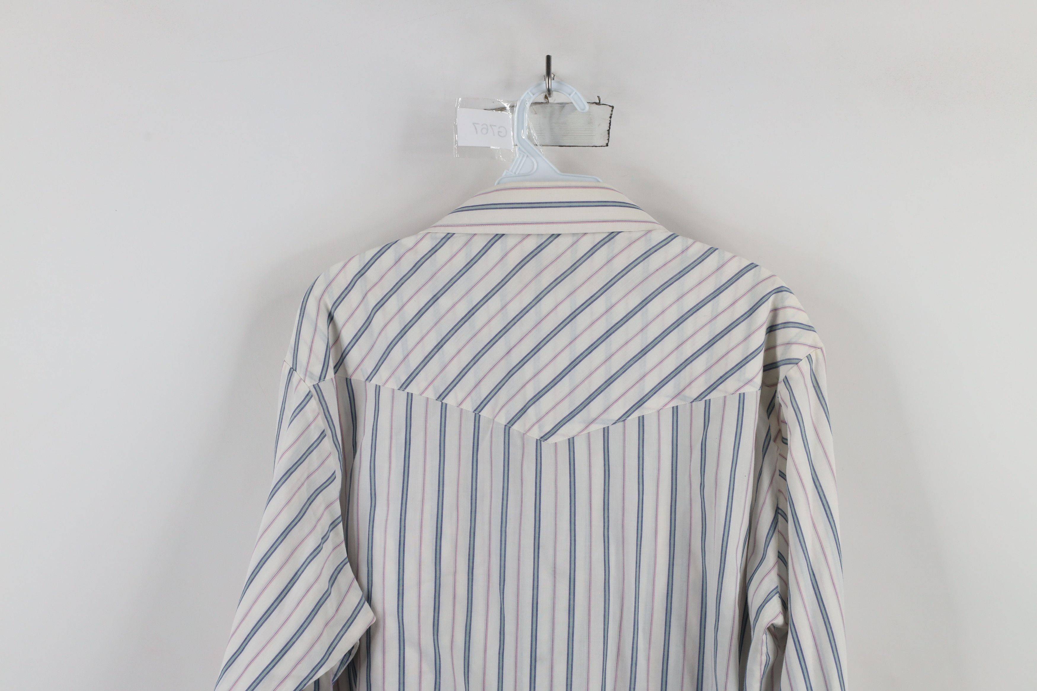 Vintage Vintage 70s 80s Rockabilly Cowboy Striped Snap Button Shirt Size US L / EU 52-54 / 3 - 11 Thumbnail