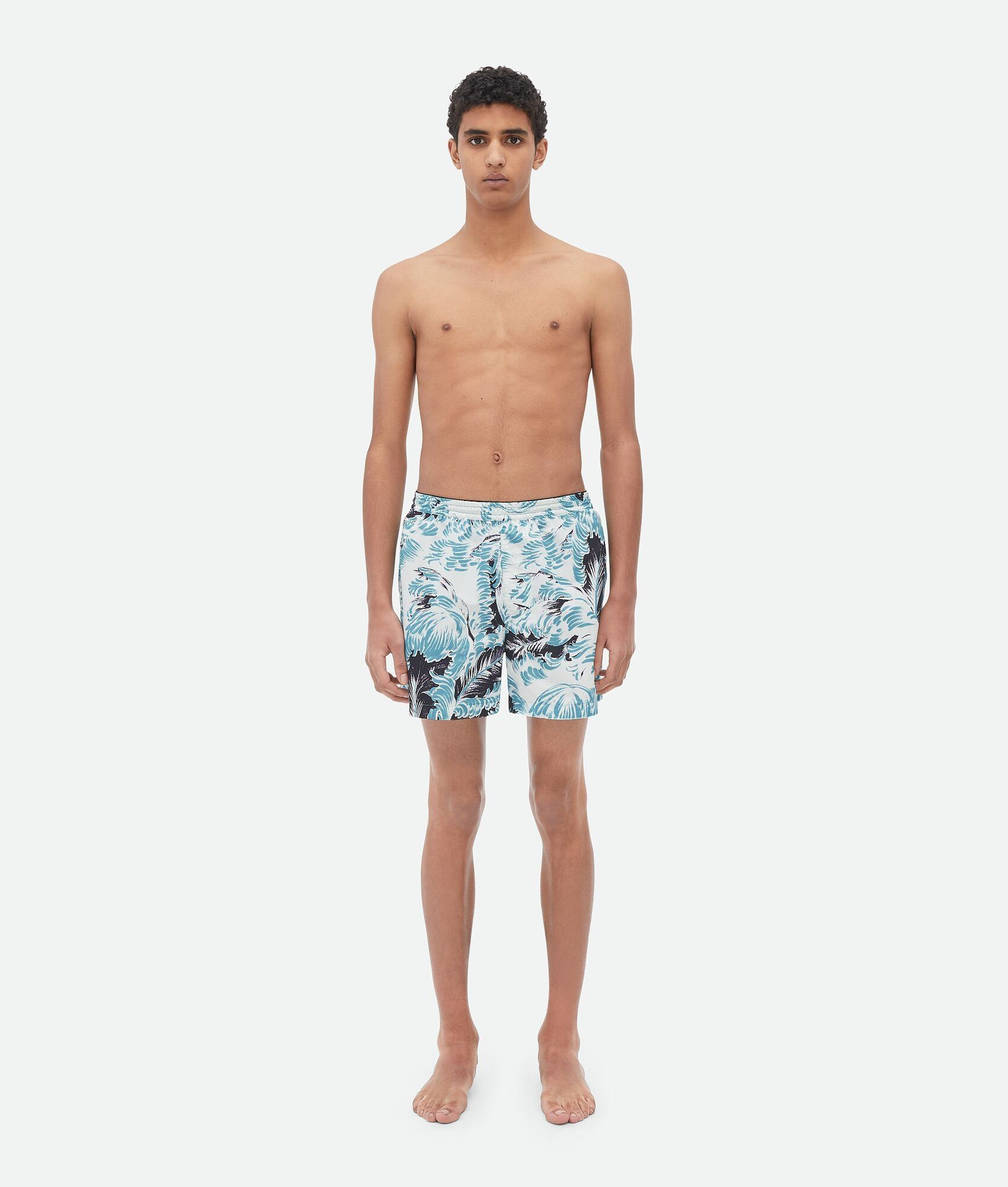 Bottega Veneta o1n1vont1024 Printed Nylon Swim Shorts in Multicolor Size US 30 / EU 46 - 1 Thumbnail