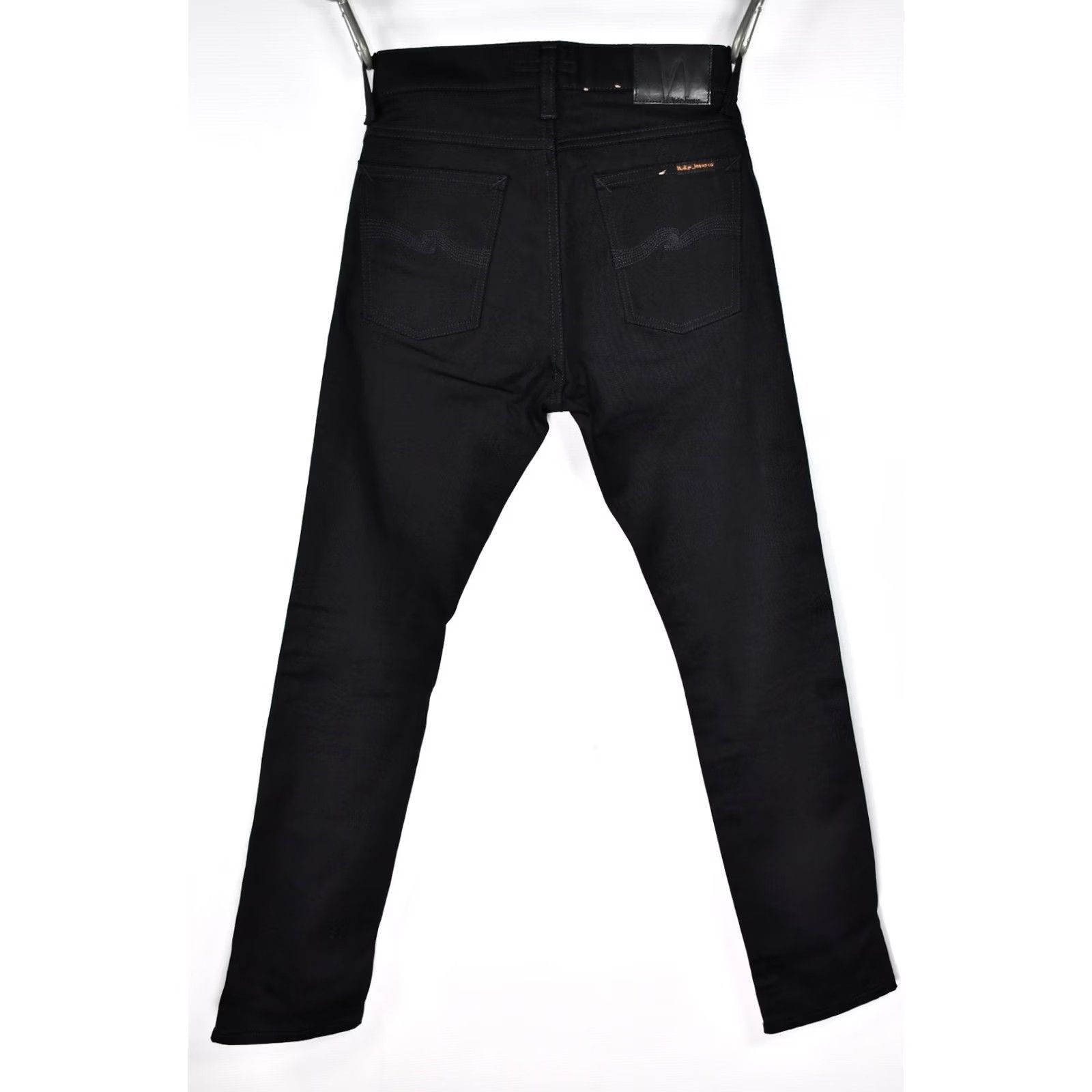 Nudie Jeans NUDIE JEANS TILTED TOR DRY EVER BLACK Jeans W30/L30 Slim Regular 5-Pocket Denim Cotton Elastane Men Mens Size US 30 / EU 46 - 2 Thumbnail