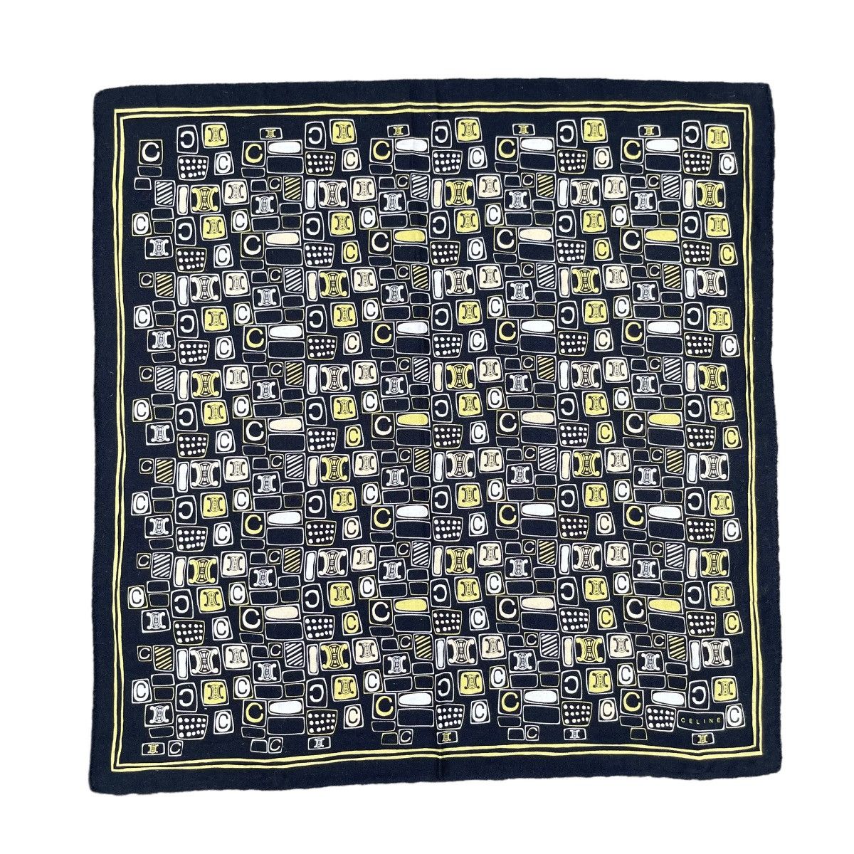 Celine Celine Monogram Pattern Abstract Scarf Size ONE SIZE - 2 Thumbnail