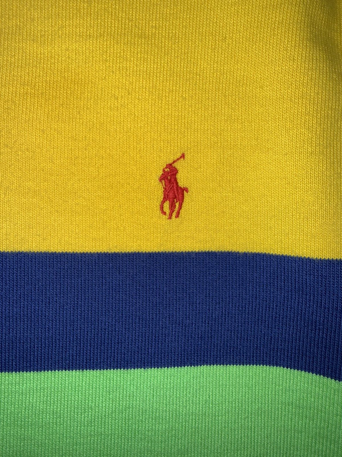 Polo Ralph Lauren Polo Ralph Lauren Yellow Stripe Rugby Shirt L Size US L / EU 52-54 / 3 - 3 Thumbnail