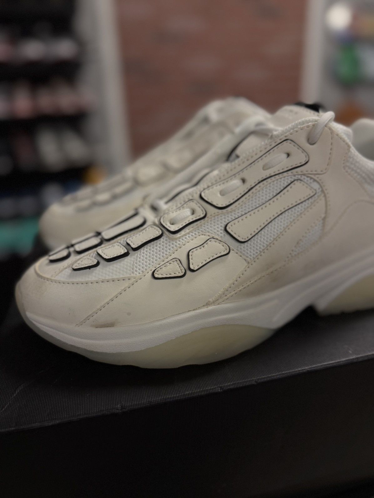 Amiri 46EU/13US - Amiri BONE RUNNER White & Black W BOX Size US 13 / EU 46 - 6 Thumbnail