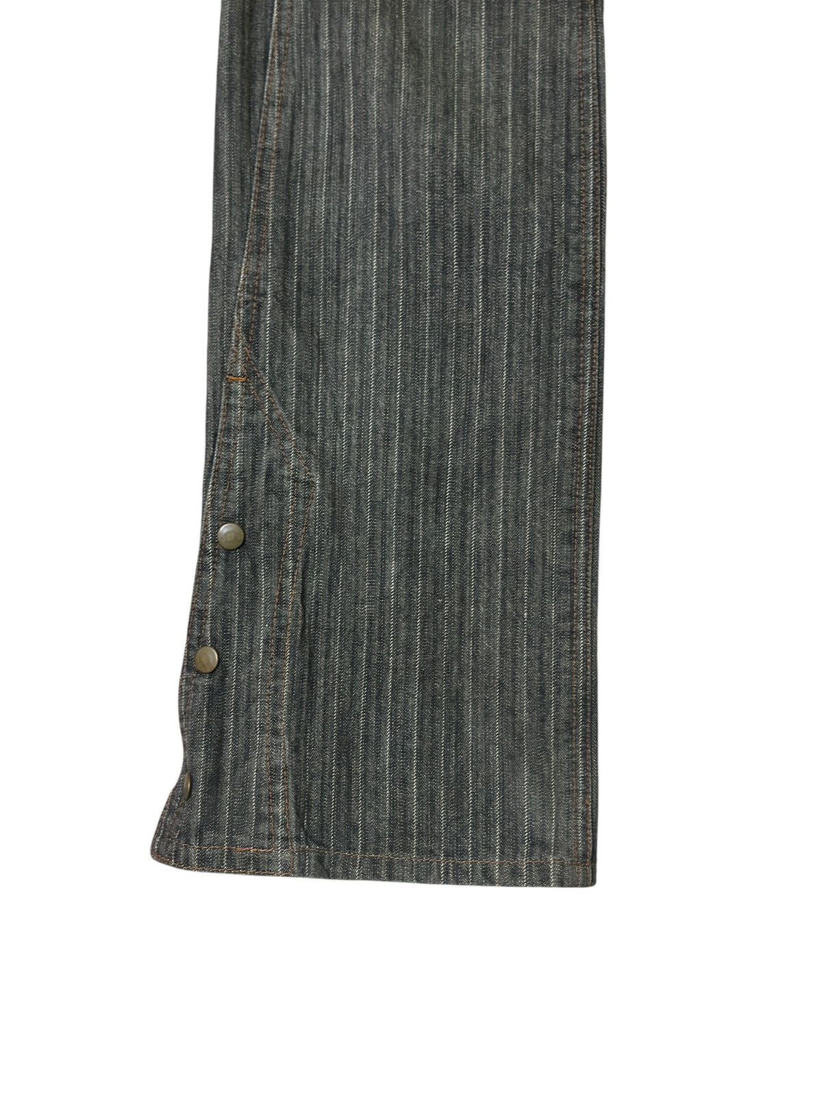 Hysteric Glamour × Nicole Club × Seditionaries Flared NICOLE CLUB Striped Leg Snap Button Pant Size US 30 / EU 46 - 7 Thumbnail