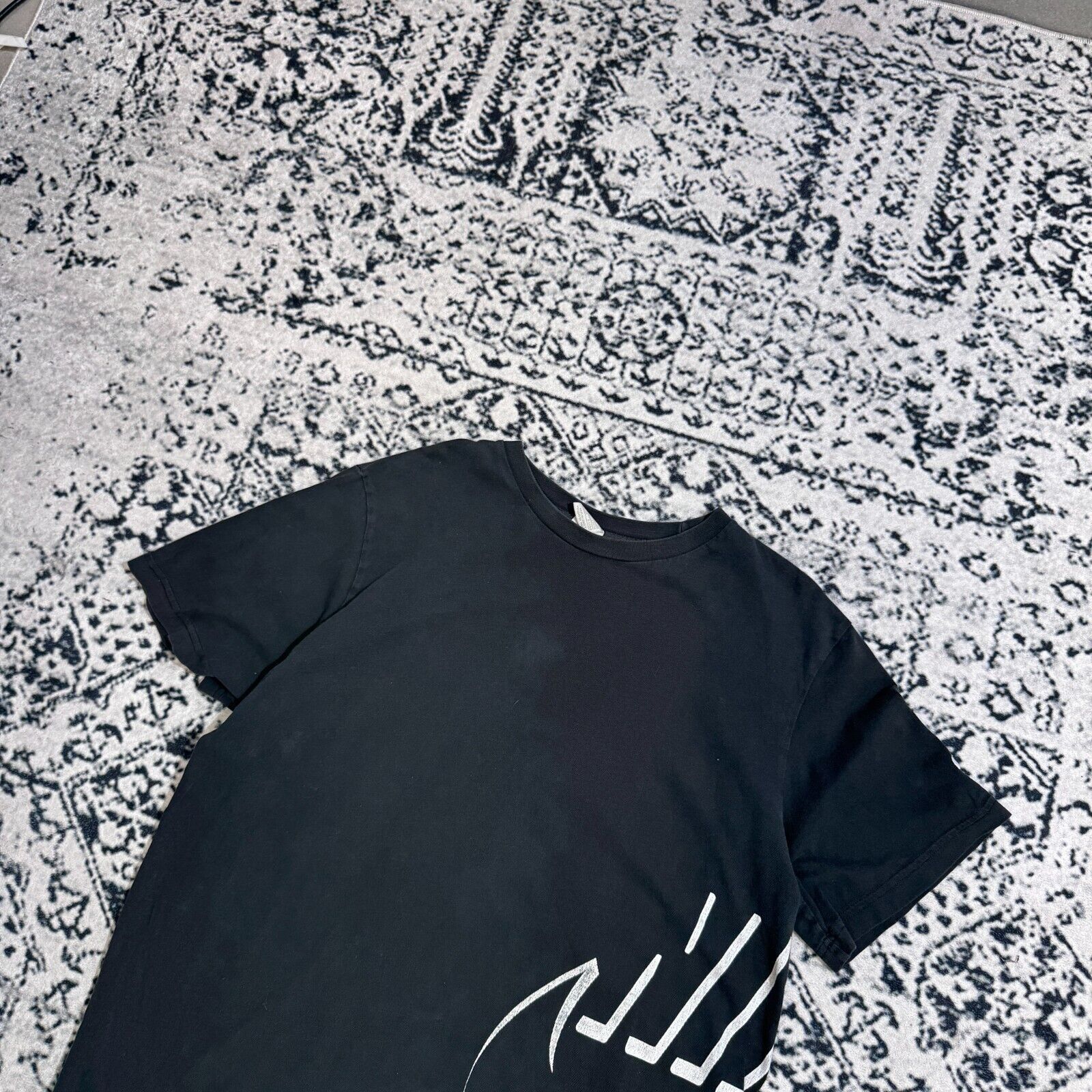 Nike × Vintage Nike Gray Cotton T-Shirt Size XL Spellout Center Swoosh 90s Size US XL / EU 56 / 4 - 6 Thumbnail
