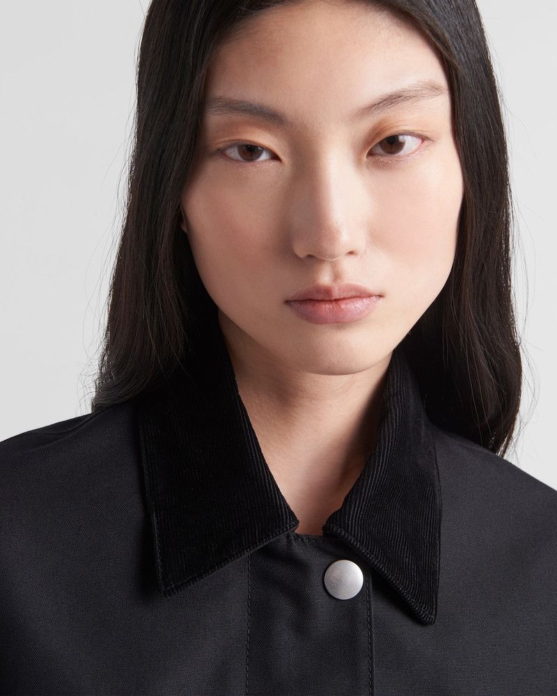 Prada o1B3y1r0426 Technical Canvas Blouson Jacket in Black Size XXS / US 00 / IT 34 - 4 Thumbnail