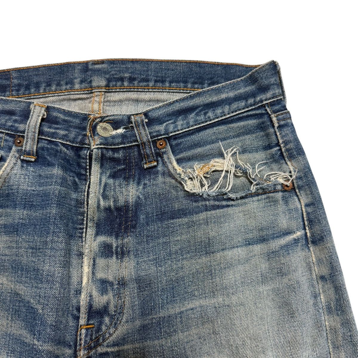 Levi's Vintage 60s Levis 501 Rindem Selvedge Button 6 Jeans Size US 30 / EU 46 - 5 Thumbnail