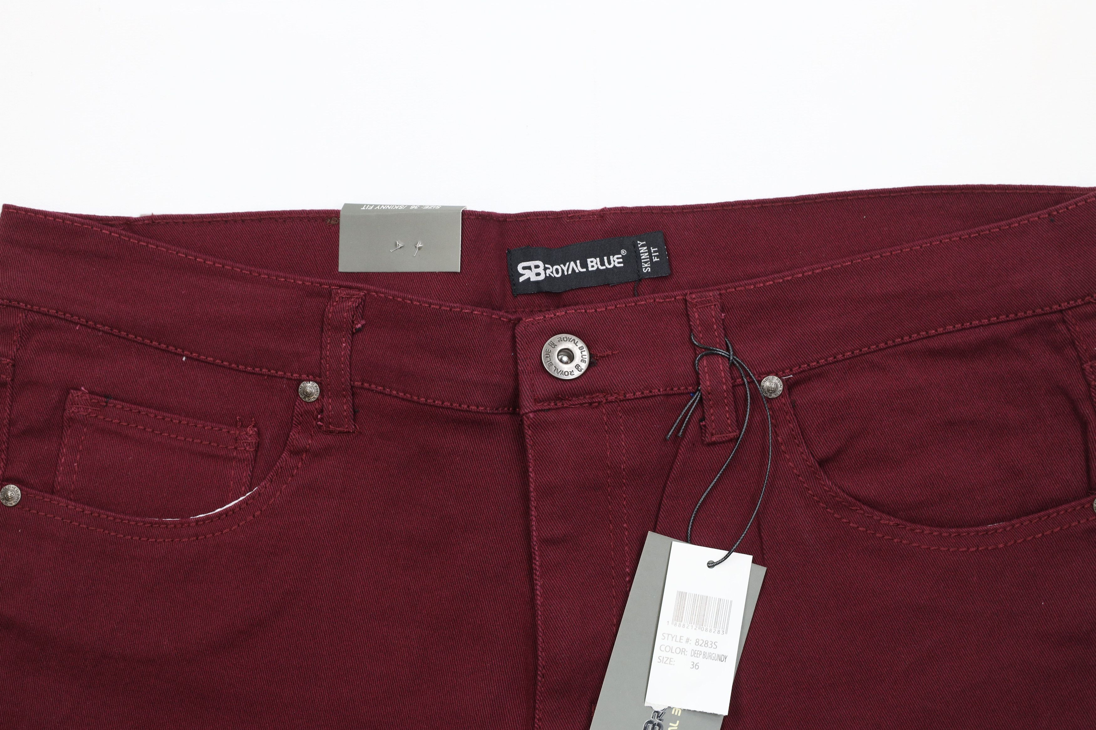 Vintage Deadstock Y2K Streetwear Fit Denim Jean Shorts Burgundy Red Size US 36 / EU 52 - 2 Thumbnail