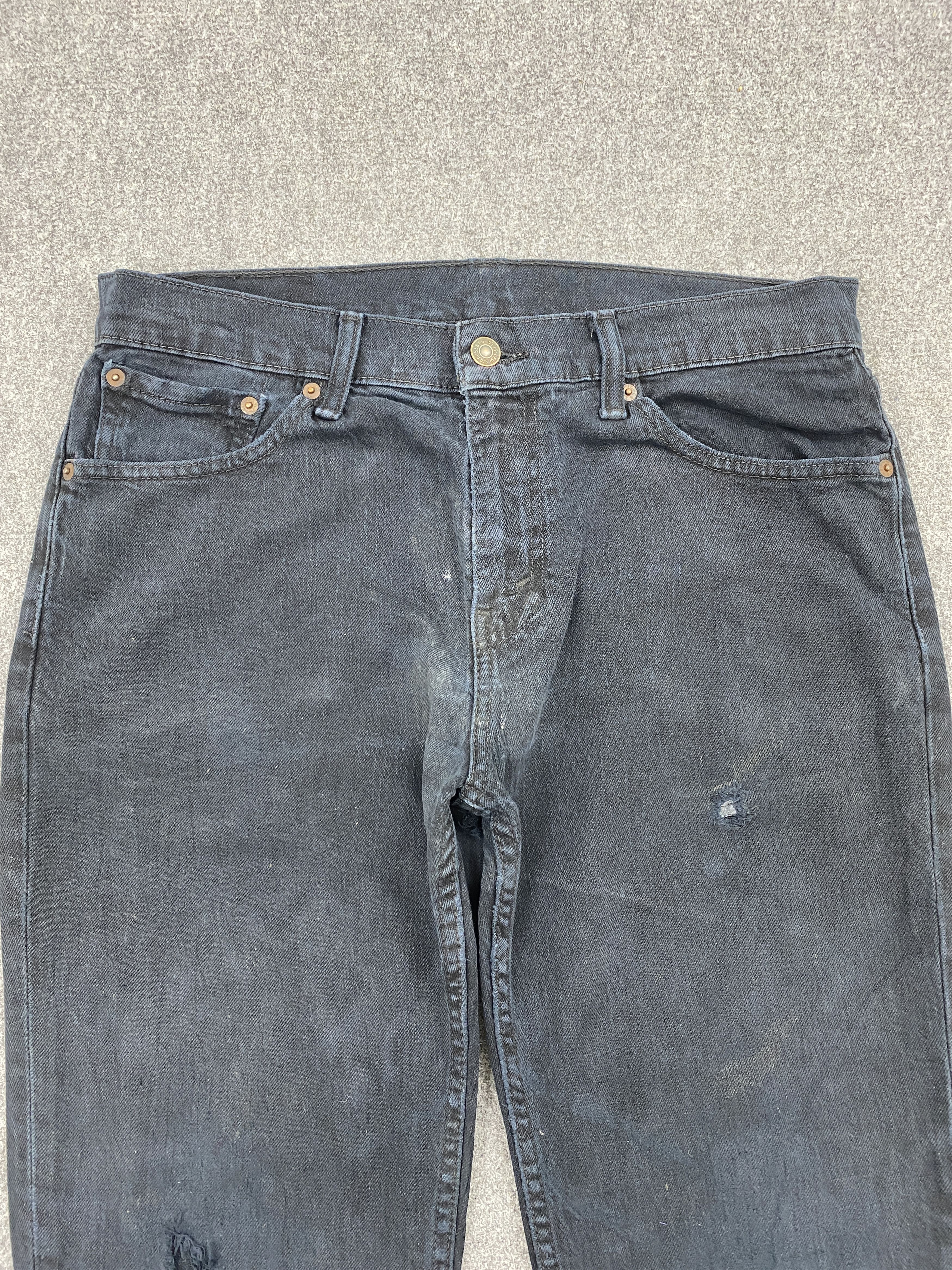 Levi's × Vintage Distressed Vintage Levis Faded Black Jeans Size US 33 - 2 Thumbnail