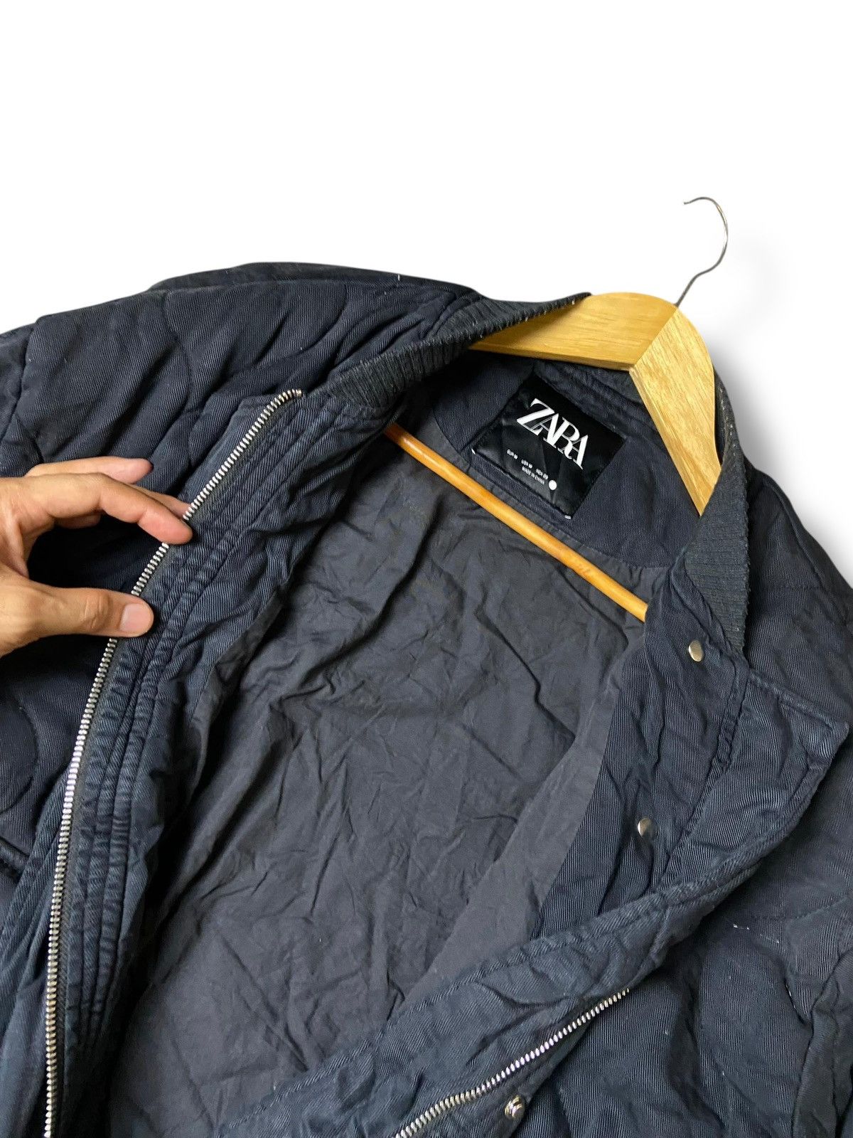 Designer × Vintage × Zara ZARA Quilted Bomber Jacket with Double Pocket (120) Size US M / EU 48-50 / 2 - 3 Thumbnail