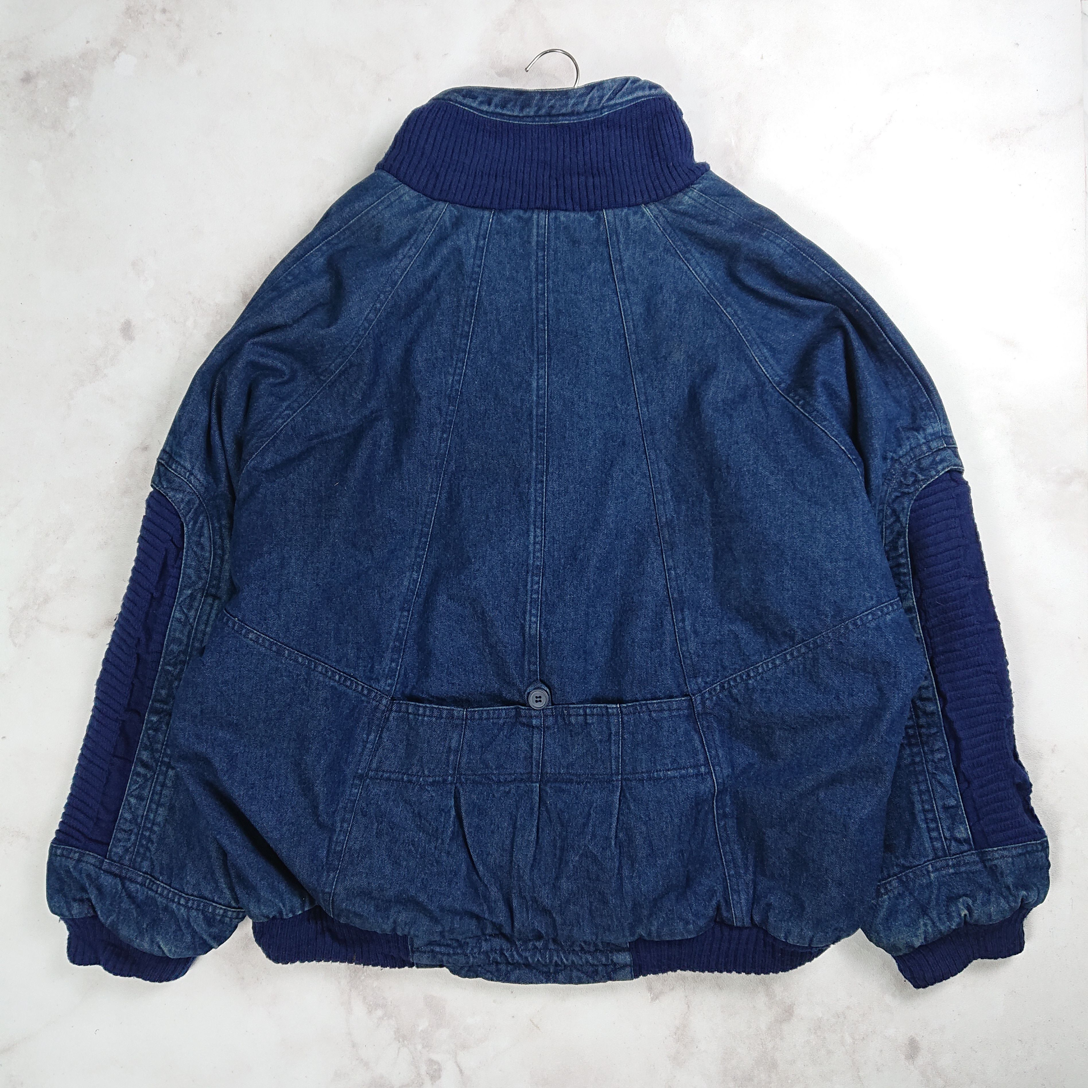 Japanese Brand Vintage Oversize Holiday Out Denim Heavy Flight Jacket Size US XL / EU 56 / 4 - 7 Thumbnail