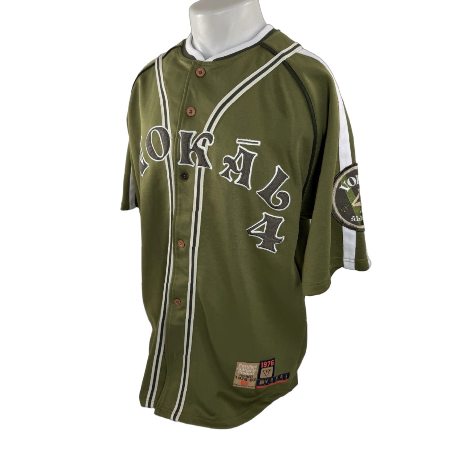 Vintage VOKAL 90s Y2K Embroidered Baseball Jersey Mens XL Green Stitched Casual Activewear Size US XL / EU 56 / 4 - 1 Thumbnail