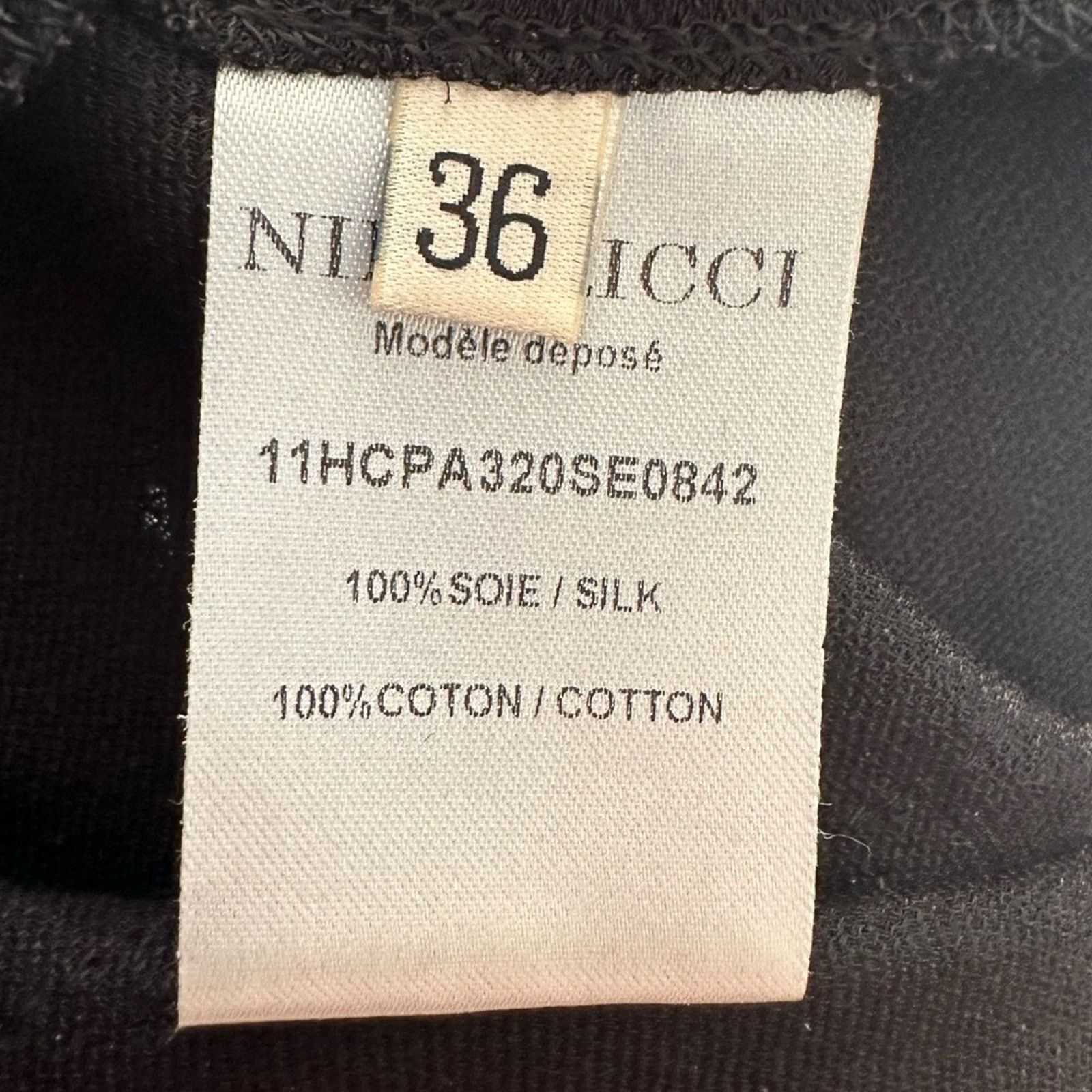 Nina Ricci FW11 Silk Wide leg Trousers Black FR 36 US 4 High rise Pleat Size 26" / US 2 / IT 38 - 6 Thumbnail