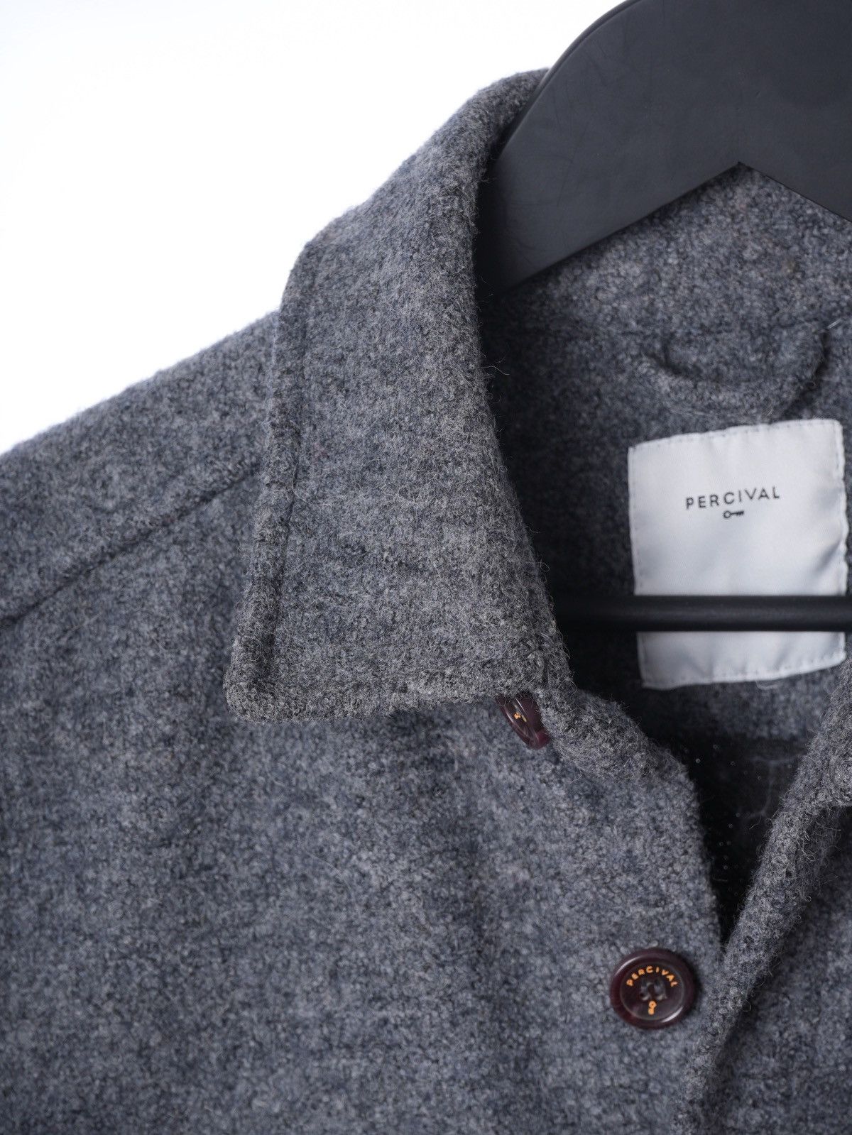 Percival Percival Wool Grey Overshirt Medium Size US M / EU 48-50 / 2 - 3 Thumbnail
