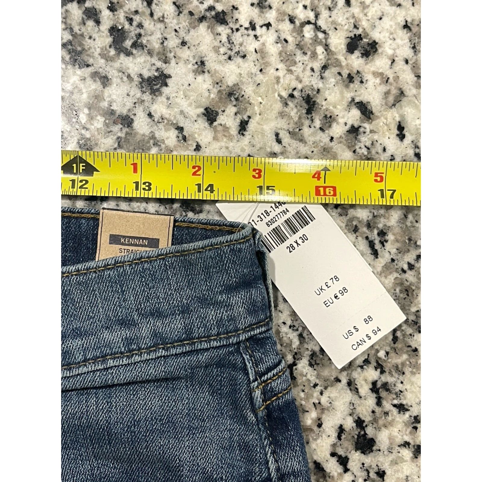 Abercrombie & Fitch ABERCROMBIE & FITCH VINTAGE Kennan Straight Stretch Distressed Blue Denim Jeans 28x30 Unisex Adults Size US 28 / EU 44 - 2 Thumbnail