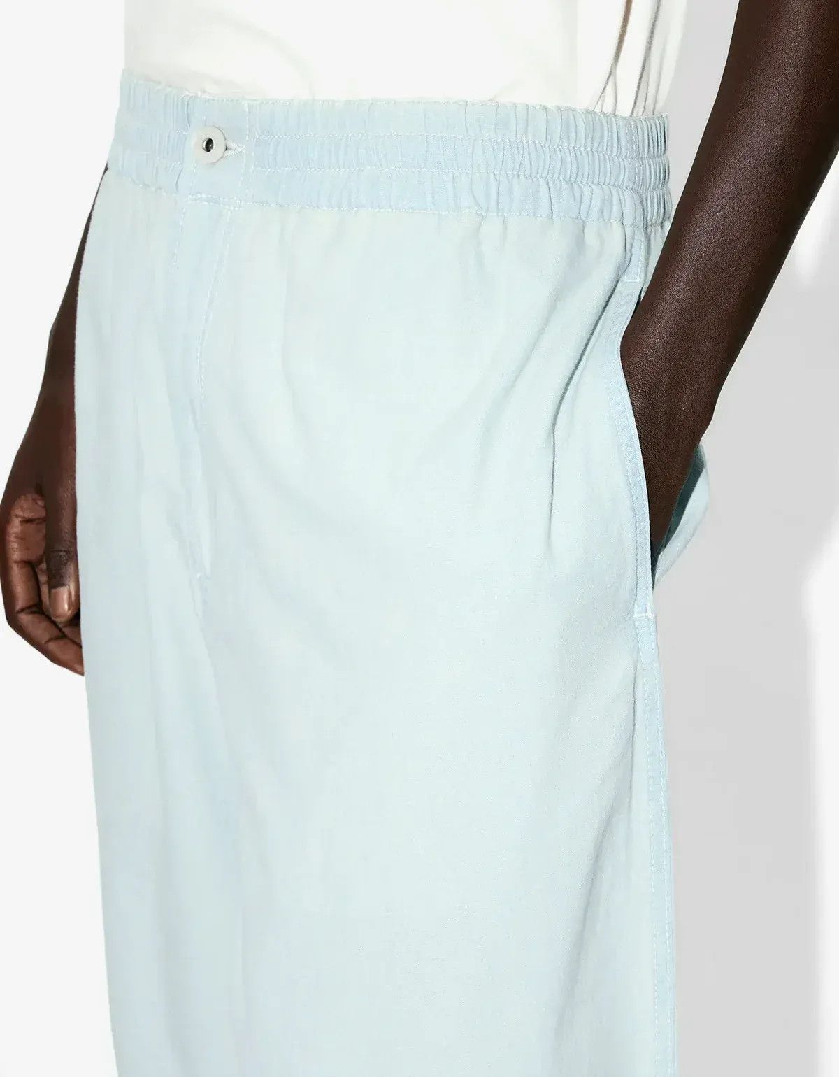 Kenzo Kenzo Blue Stone Bleach Chambray Jog Pants Size US 30 / EU 46 - 6 Thumbnail