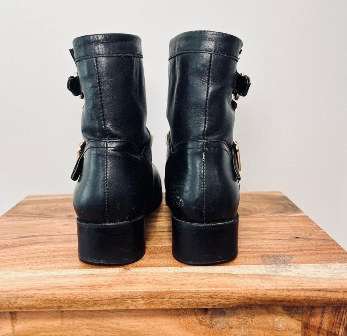 Valentino Valentino Rock Stud Black Leather Combat Biker Ankle Boots Size US 6 / IT 36 - 5 Thumbnail