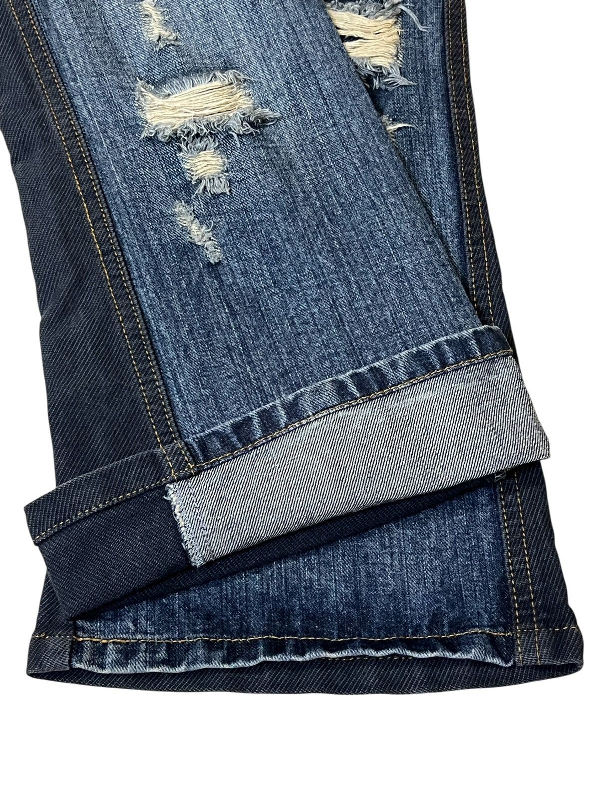 Japanese Brand Sick ALGONQUINS punk gothic bondage flared distressed jeans Size US 30 / EU 46 - 15 Thumbnail