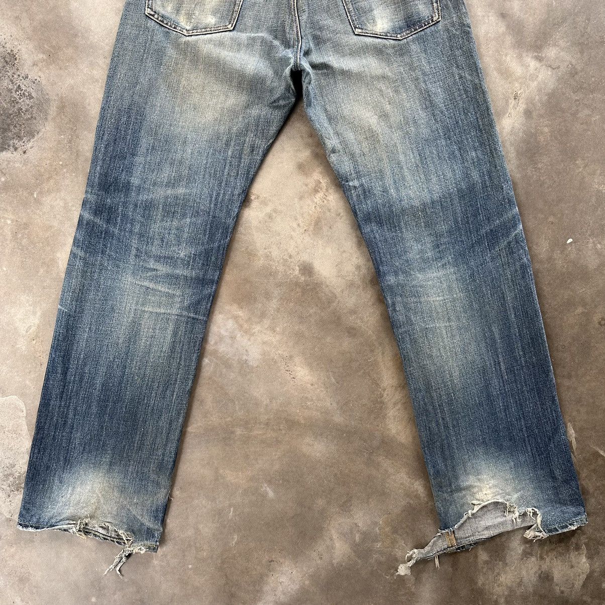 Japanese Brand Vintage Japanese Rusty Distressed Faded Denim Jean Pant W34 Size US 34 / EU 50 - 11 Thumbnail