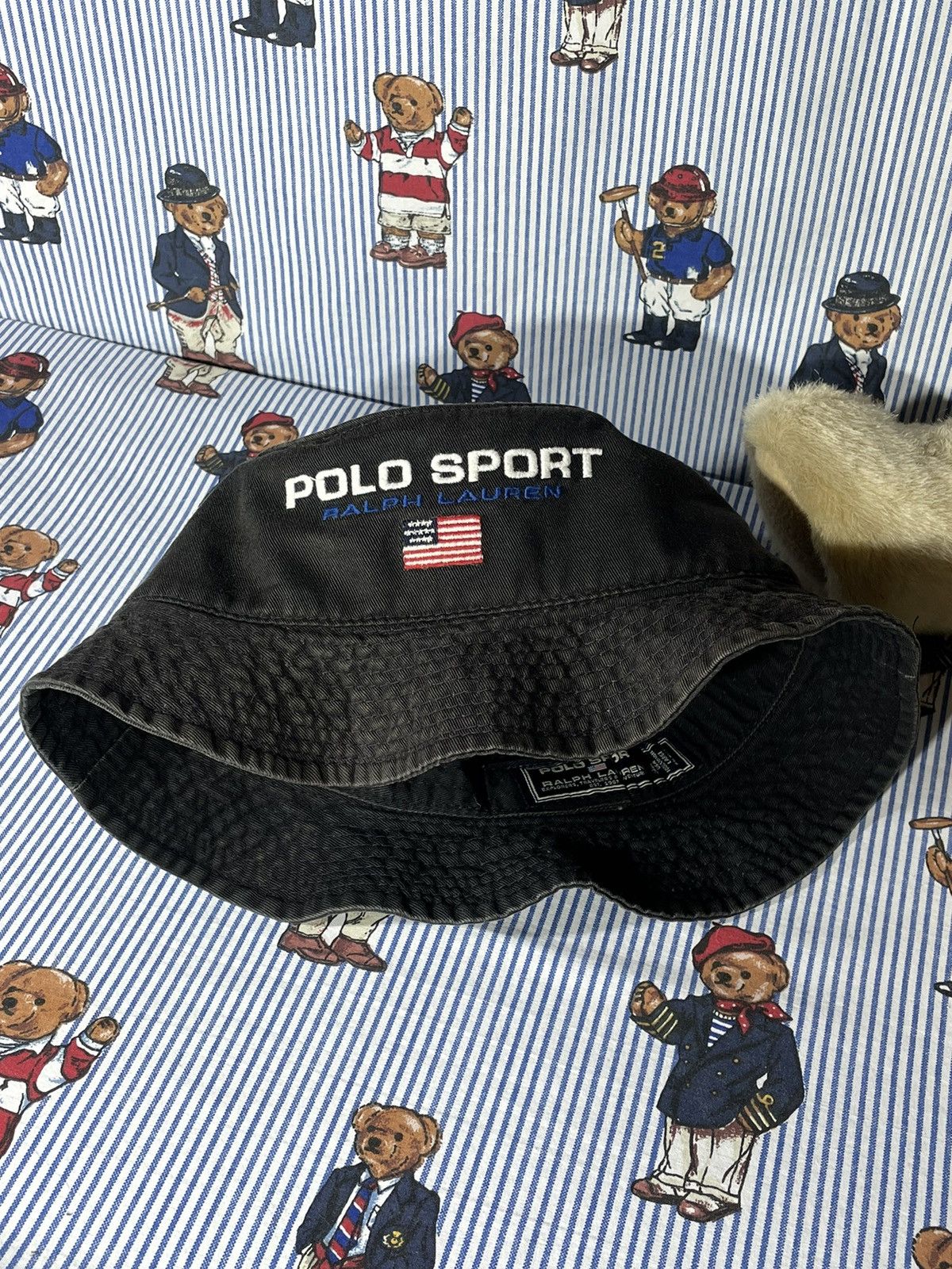 Polo Ralph Lauren × RRL Ralph Lauren × Ralph Lauren Bucket Polo Sport Spell Out OG Vintage Size ONE SIZE - 10 Thumbnail